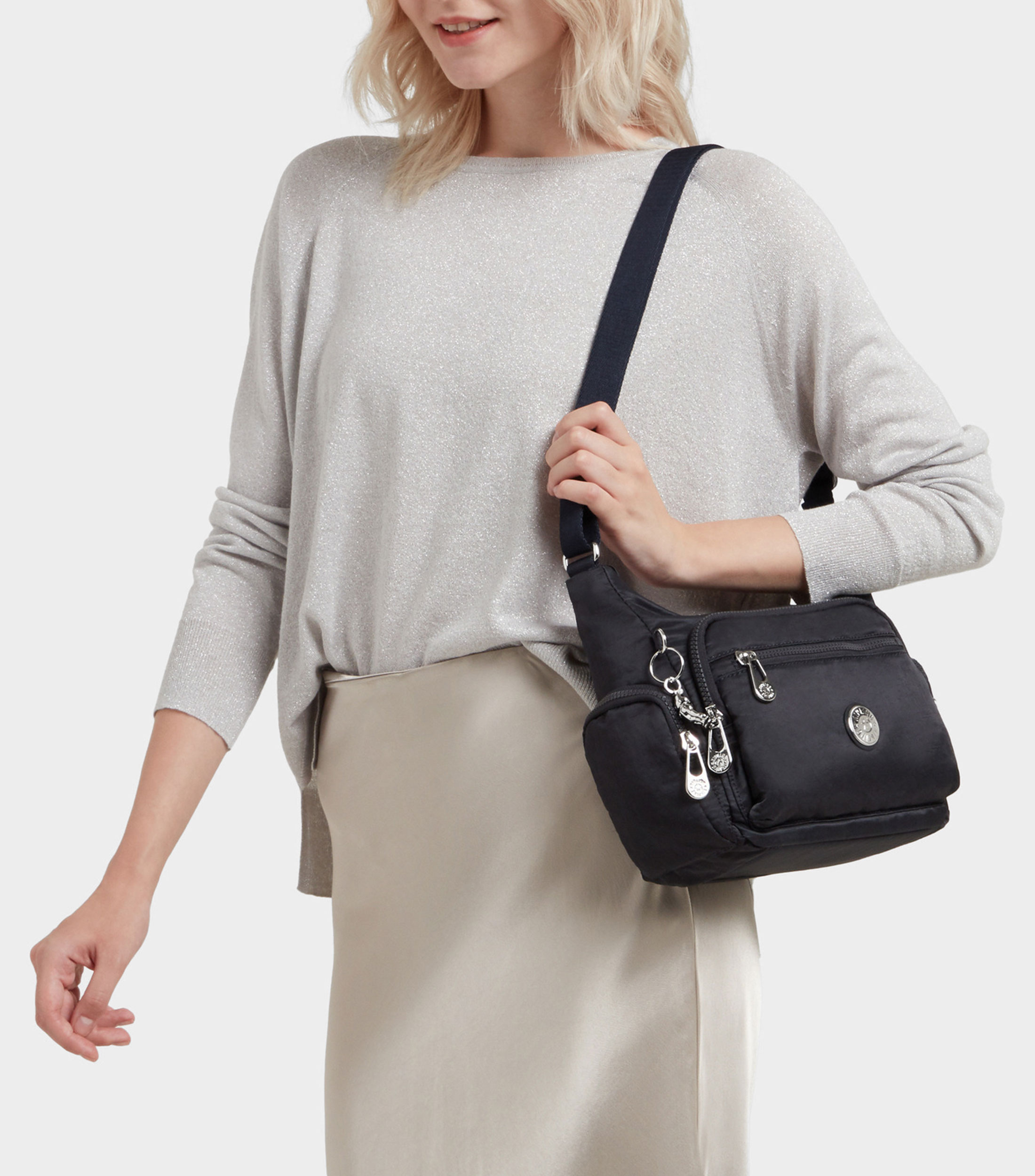 Bolsa crossbody Gabbie Nocturnal Satín liso Mujer