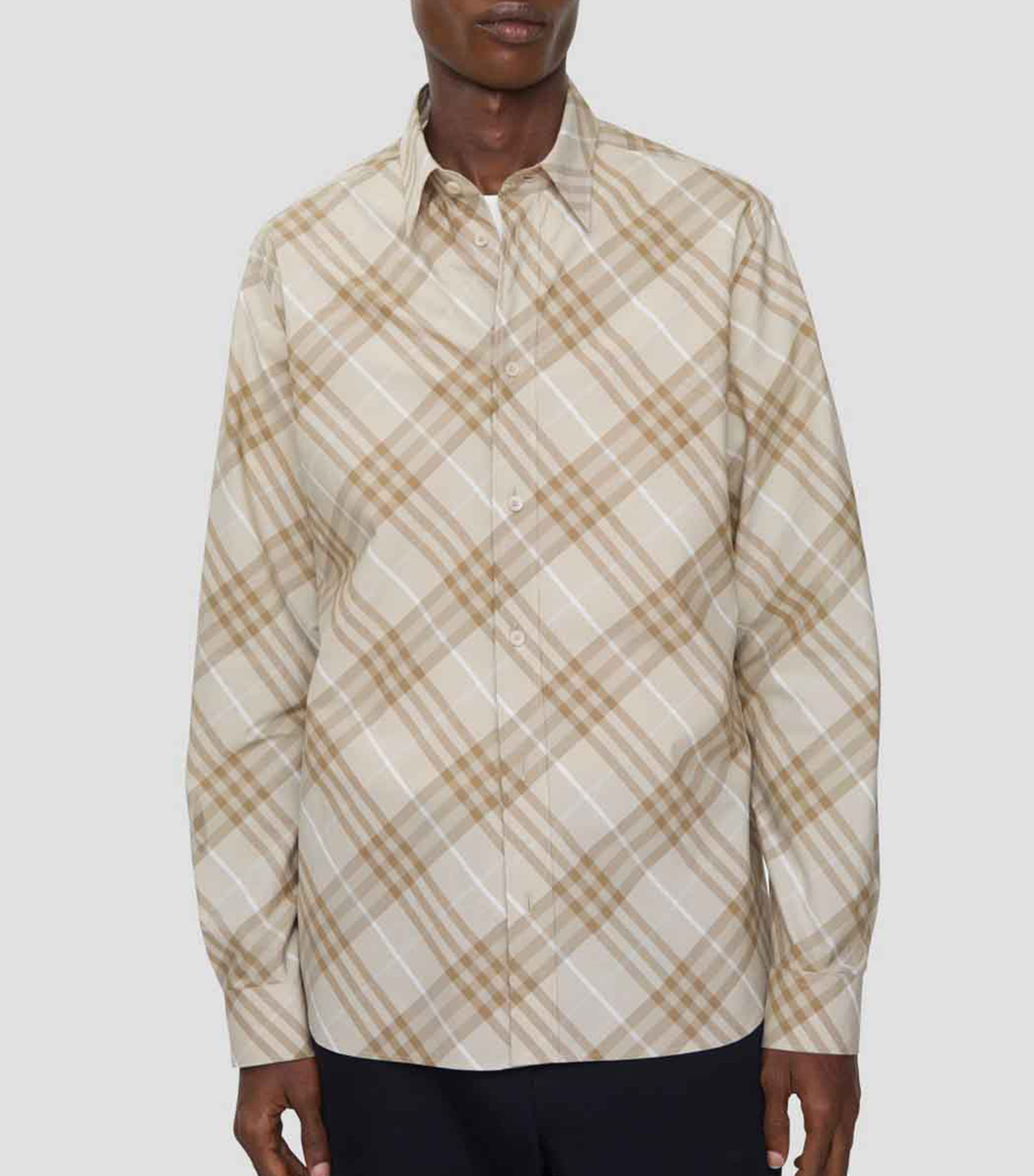 Camisa cuadros manga larga Hombre