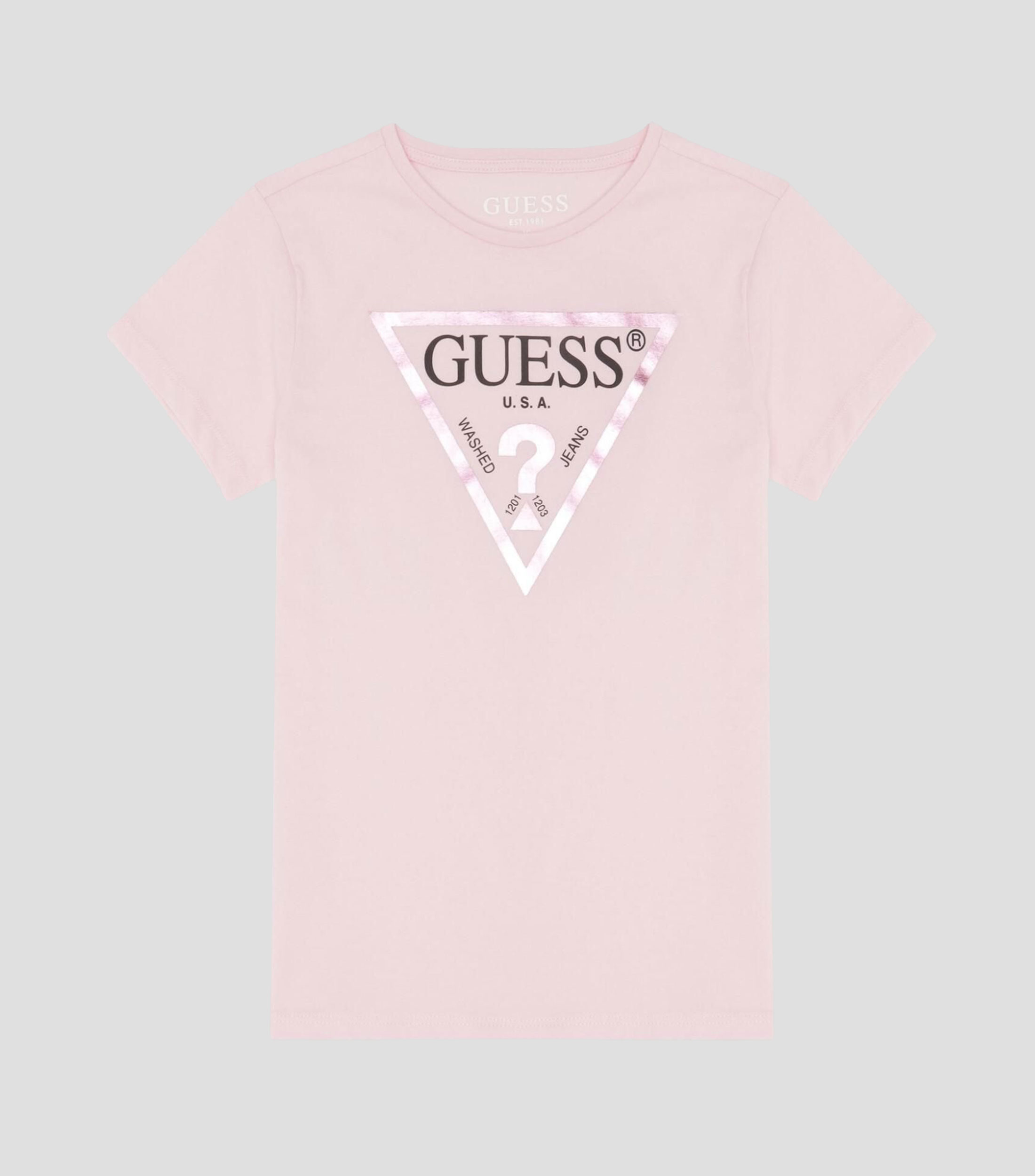 Playera cuello redondo manga corta estampada Niña
