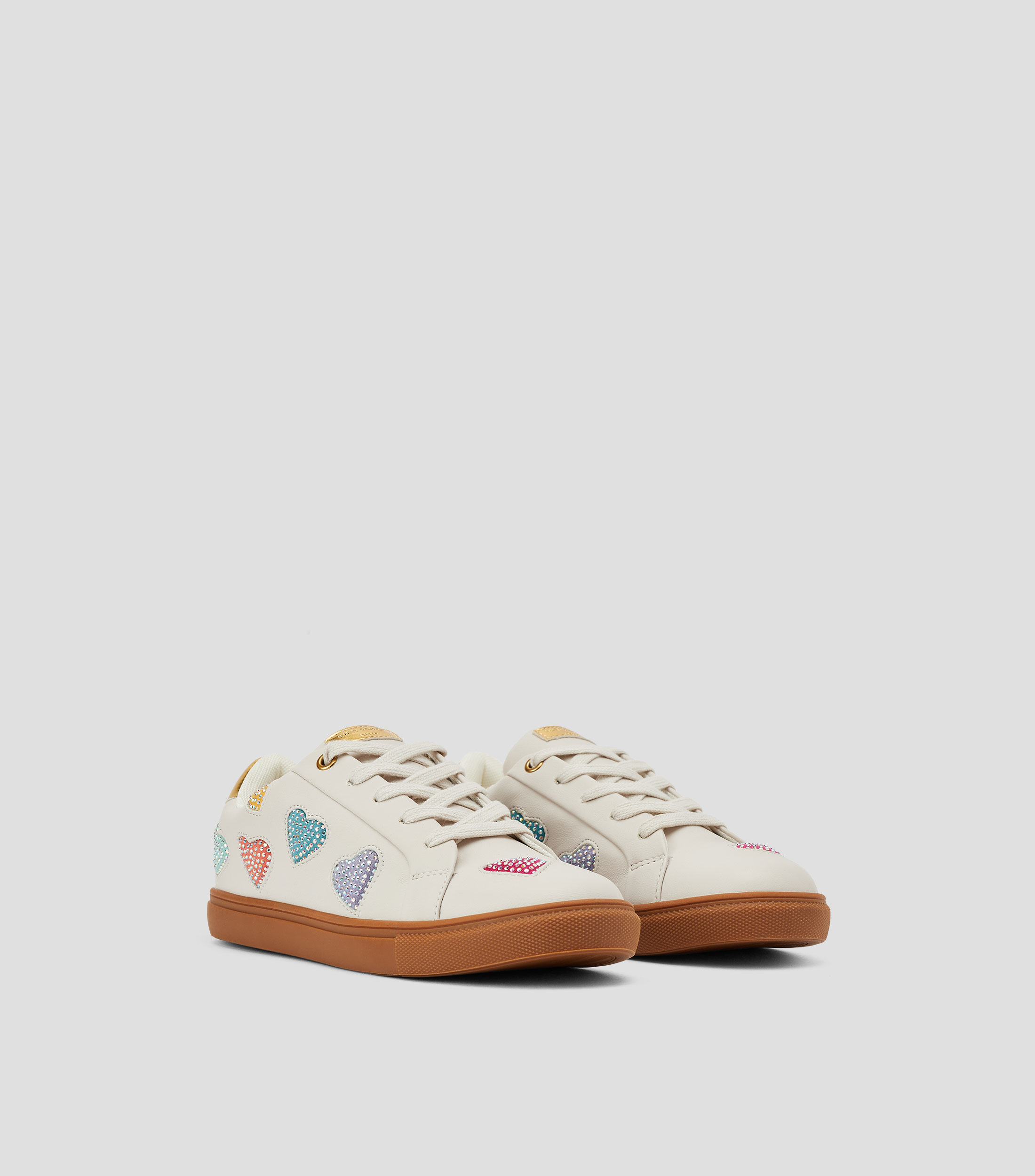 Tenis casuales Mini Lane Heart en piel vacuna Niña