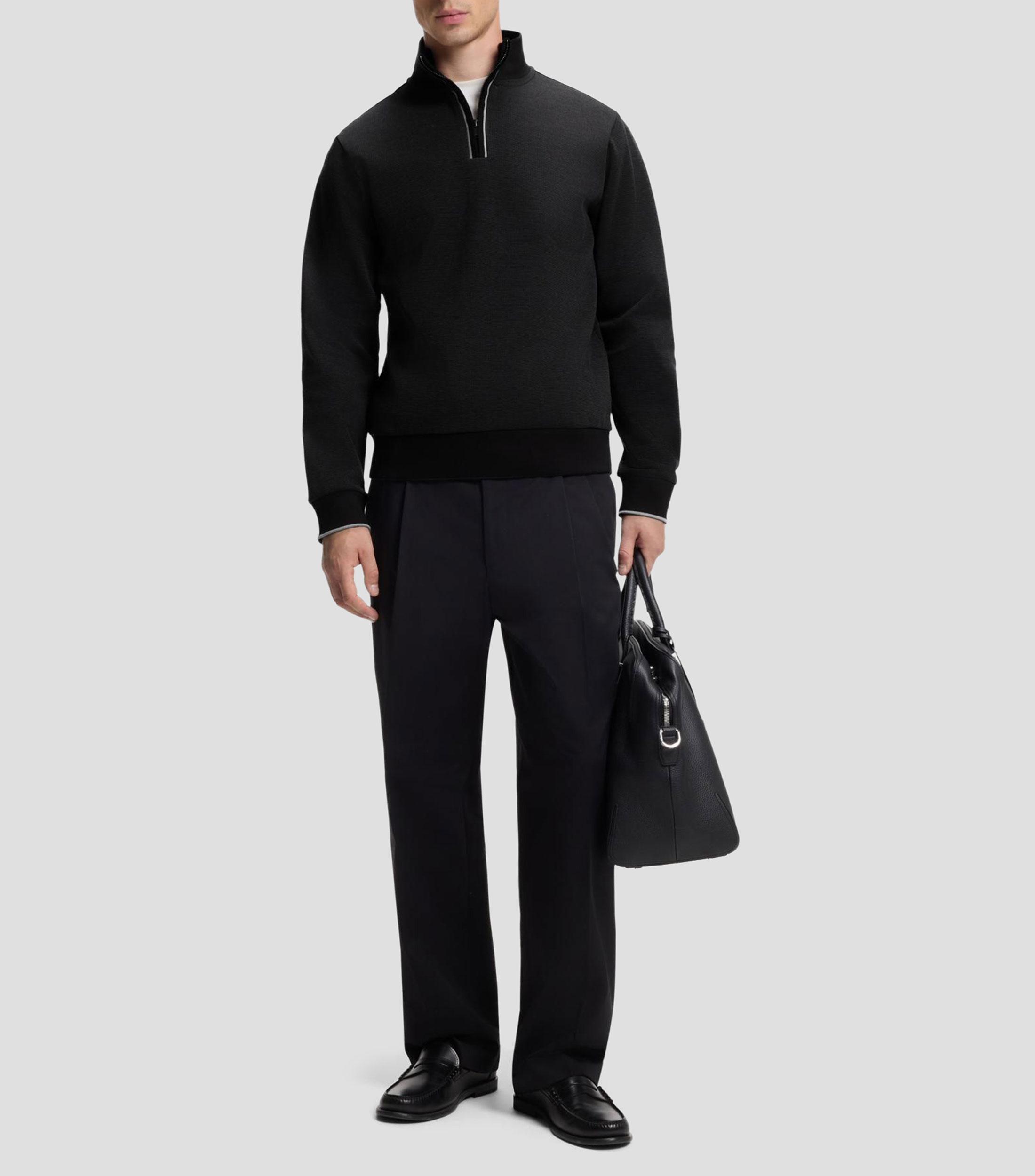 Sudadera de algodón con cuello alto Hombre