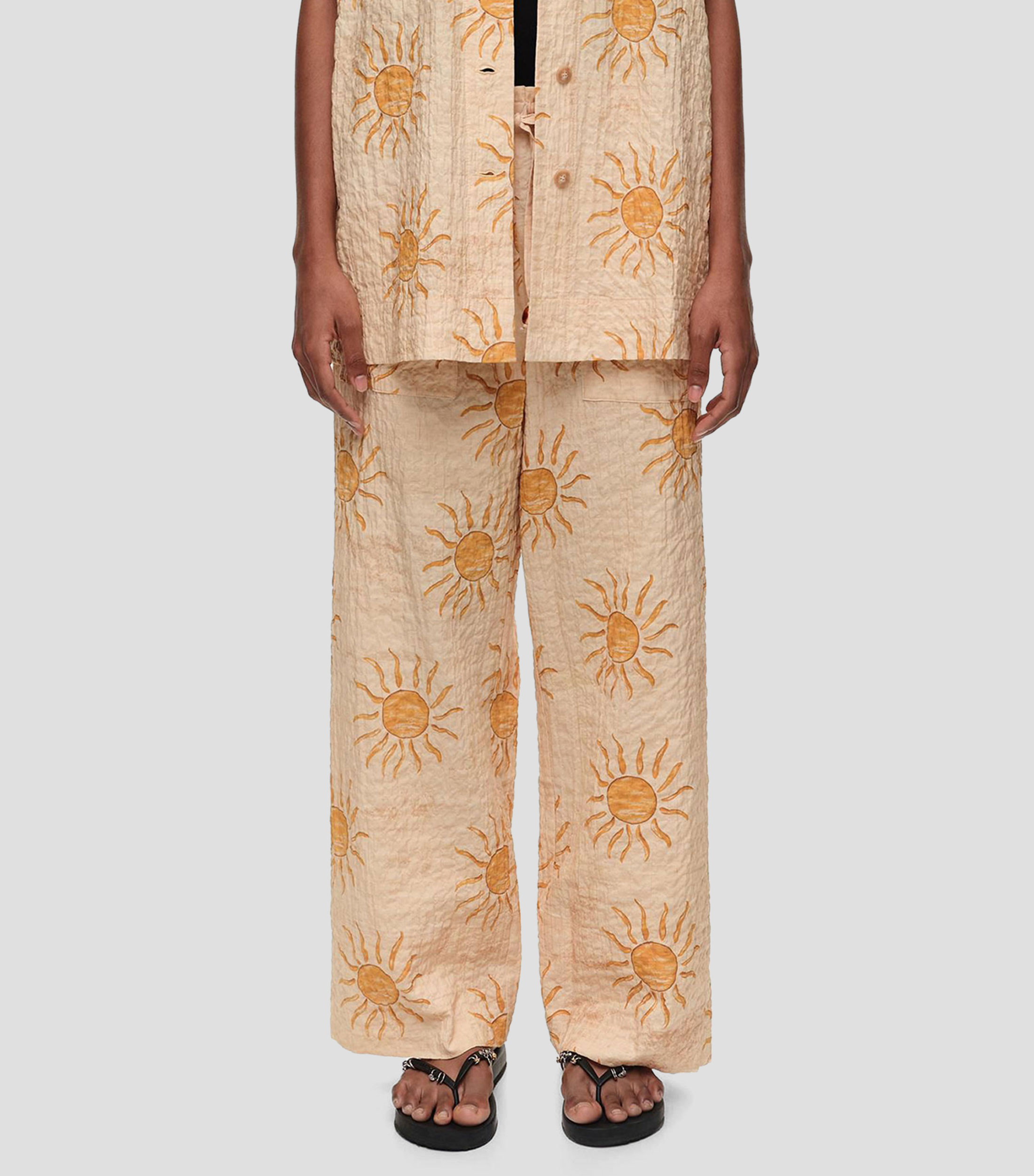 Pantalón jogger algodón textura Bimba by the south Mujer