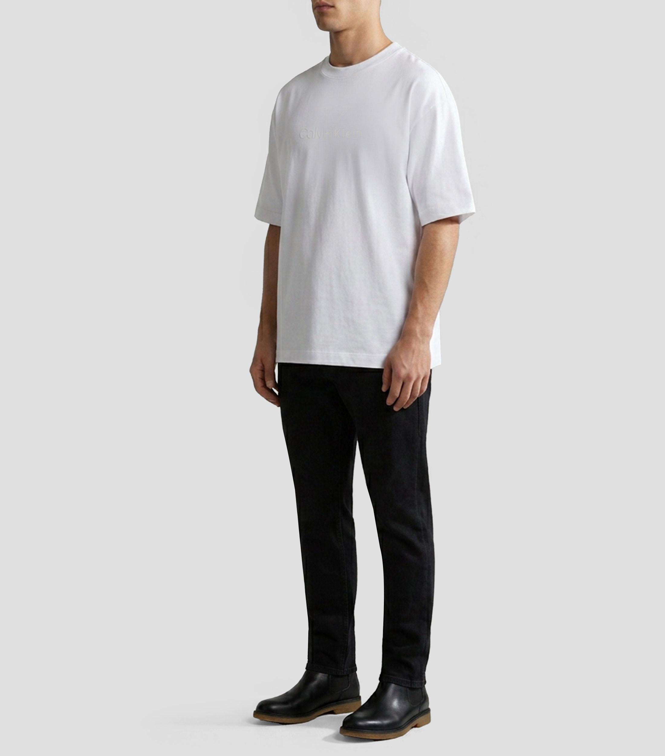 Playera cuello redondo, manga corta lisa Hombre