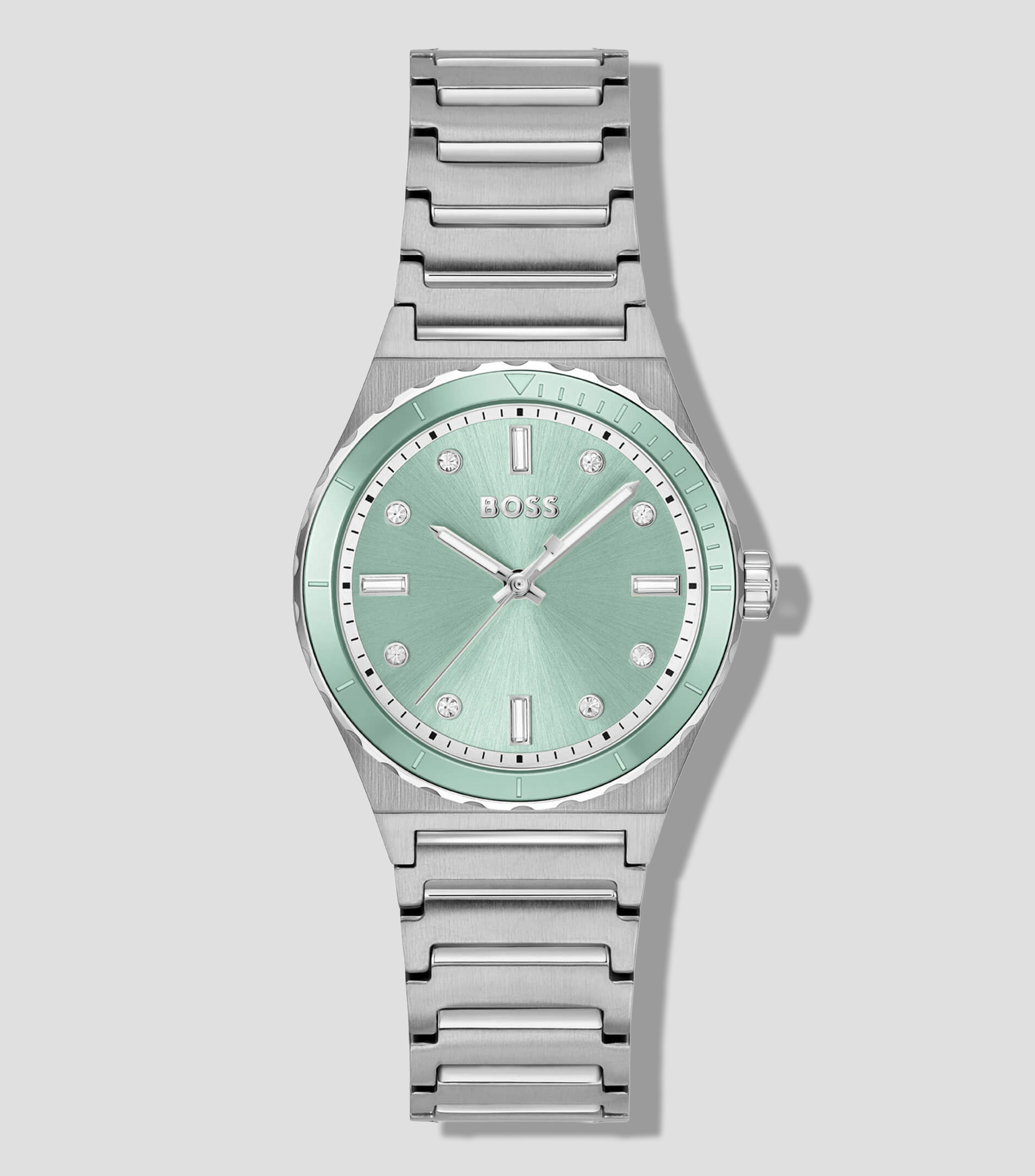 Reloj para Mujer Candor Casual Verde, Plateado