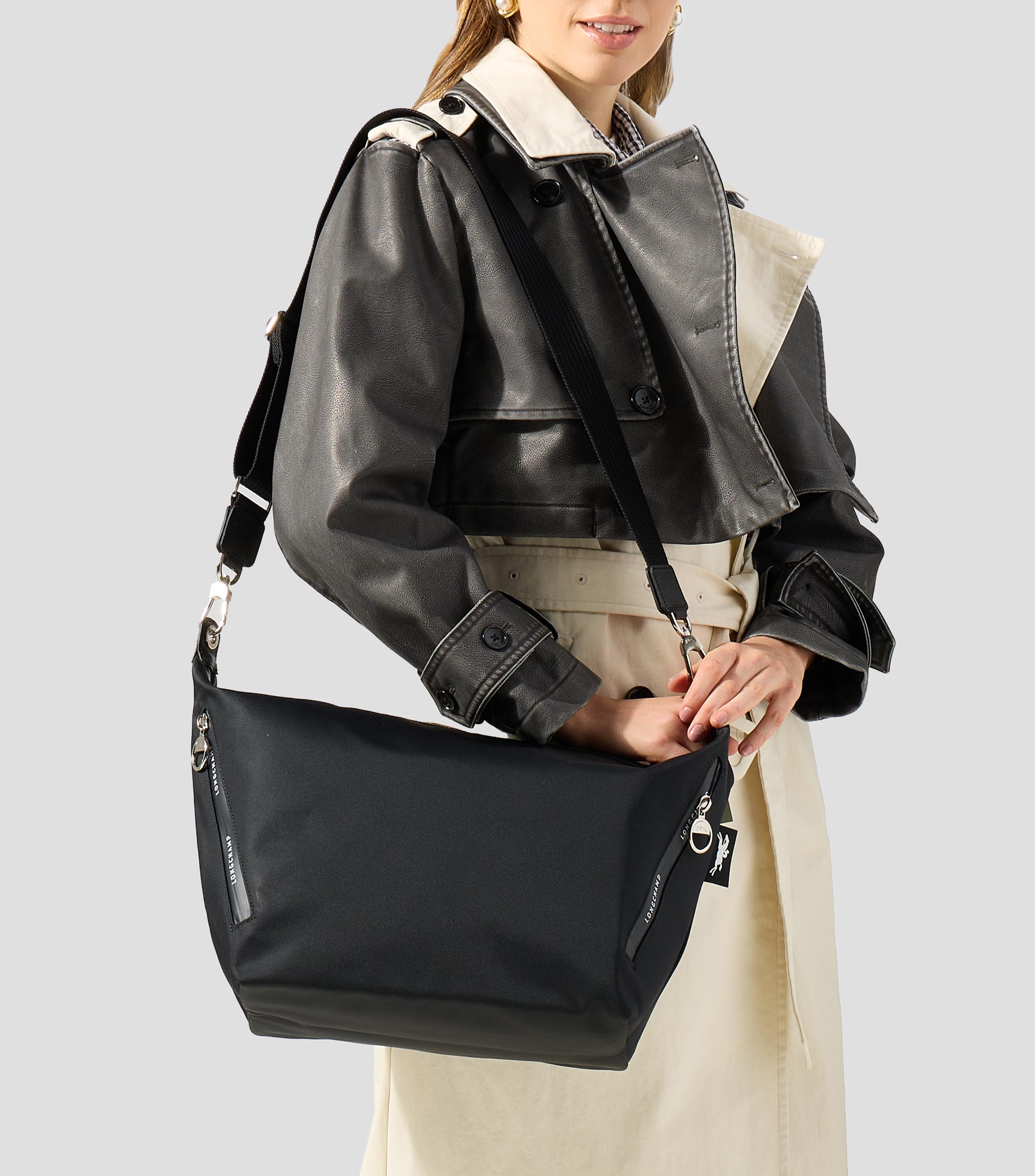 Bolsa crossbody negra Energy lisa Mujer