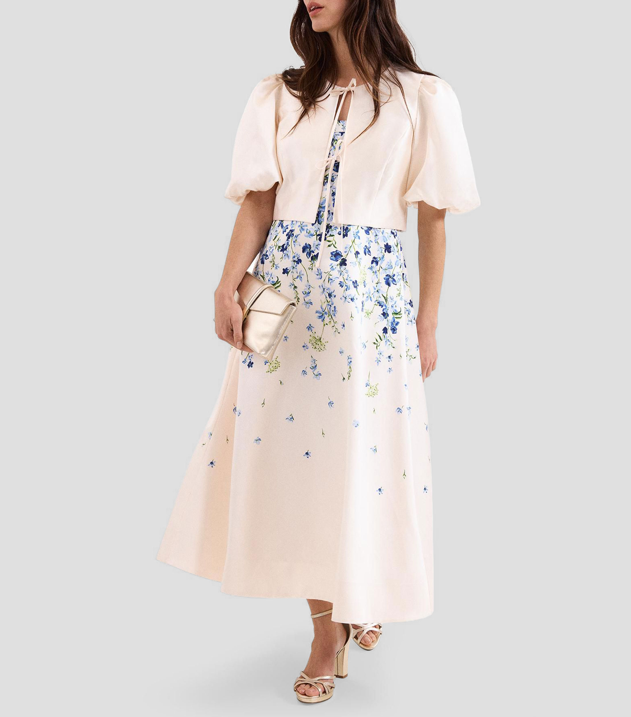 Vestido midi estampado Mujer