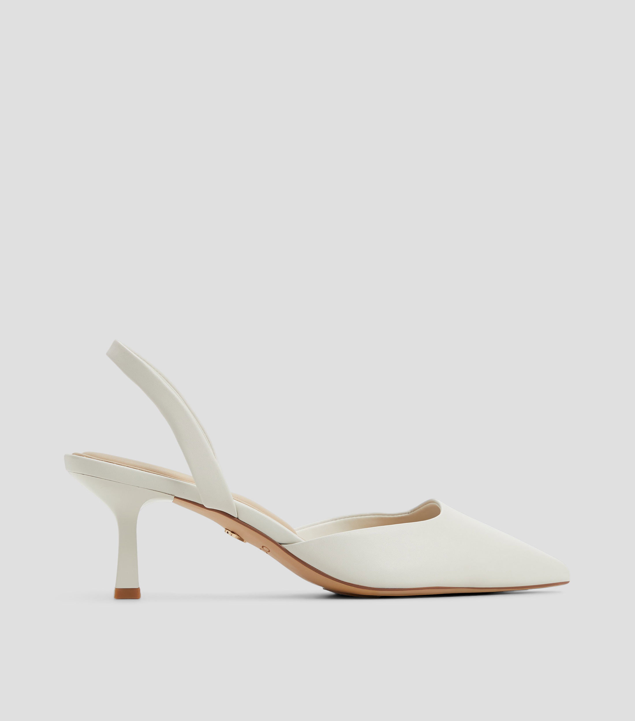 Zapatillas slingback con tacón medio cuadrado Mujer