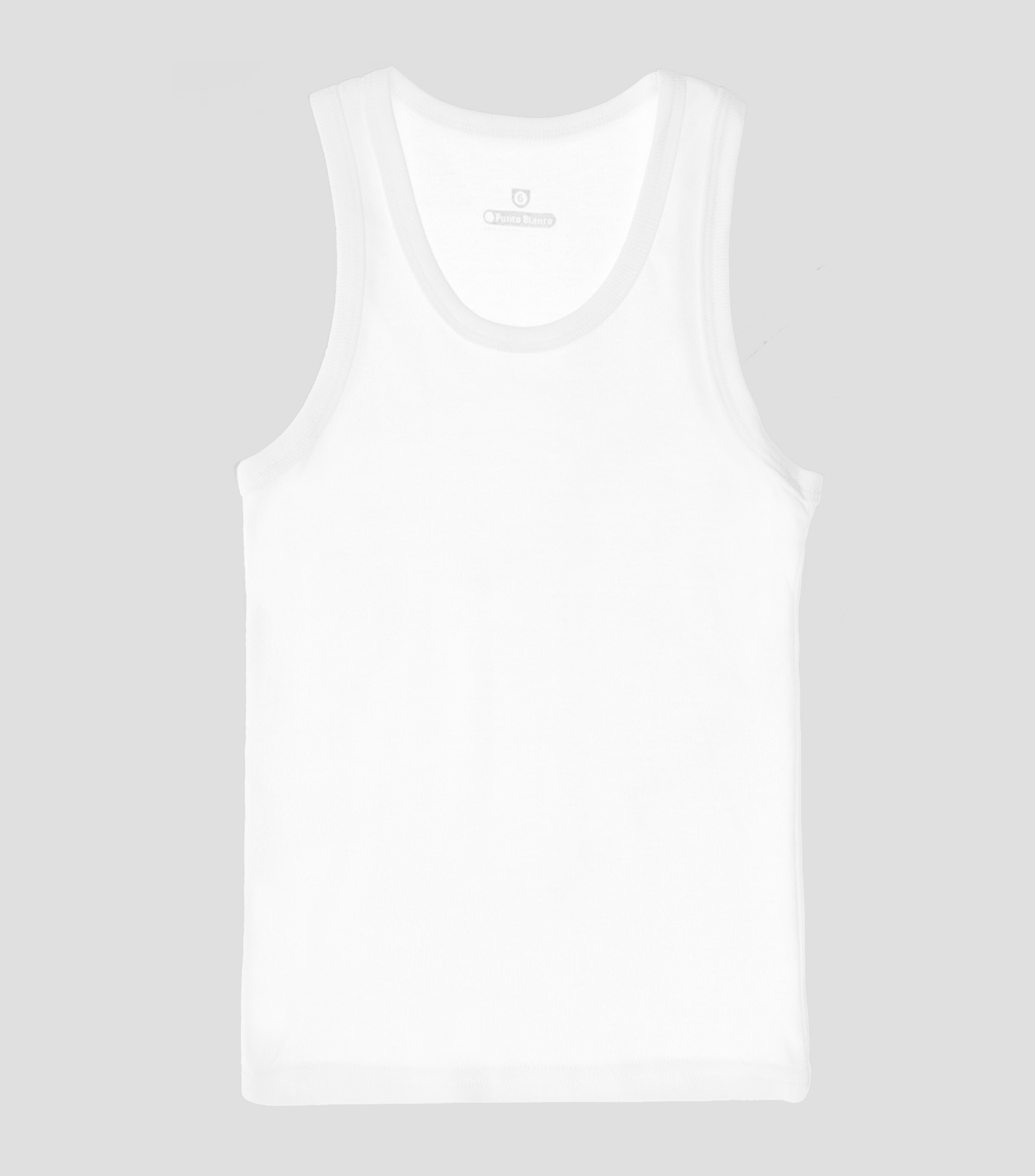 Playera cuello redondo sin mangas liso Niño