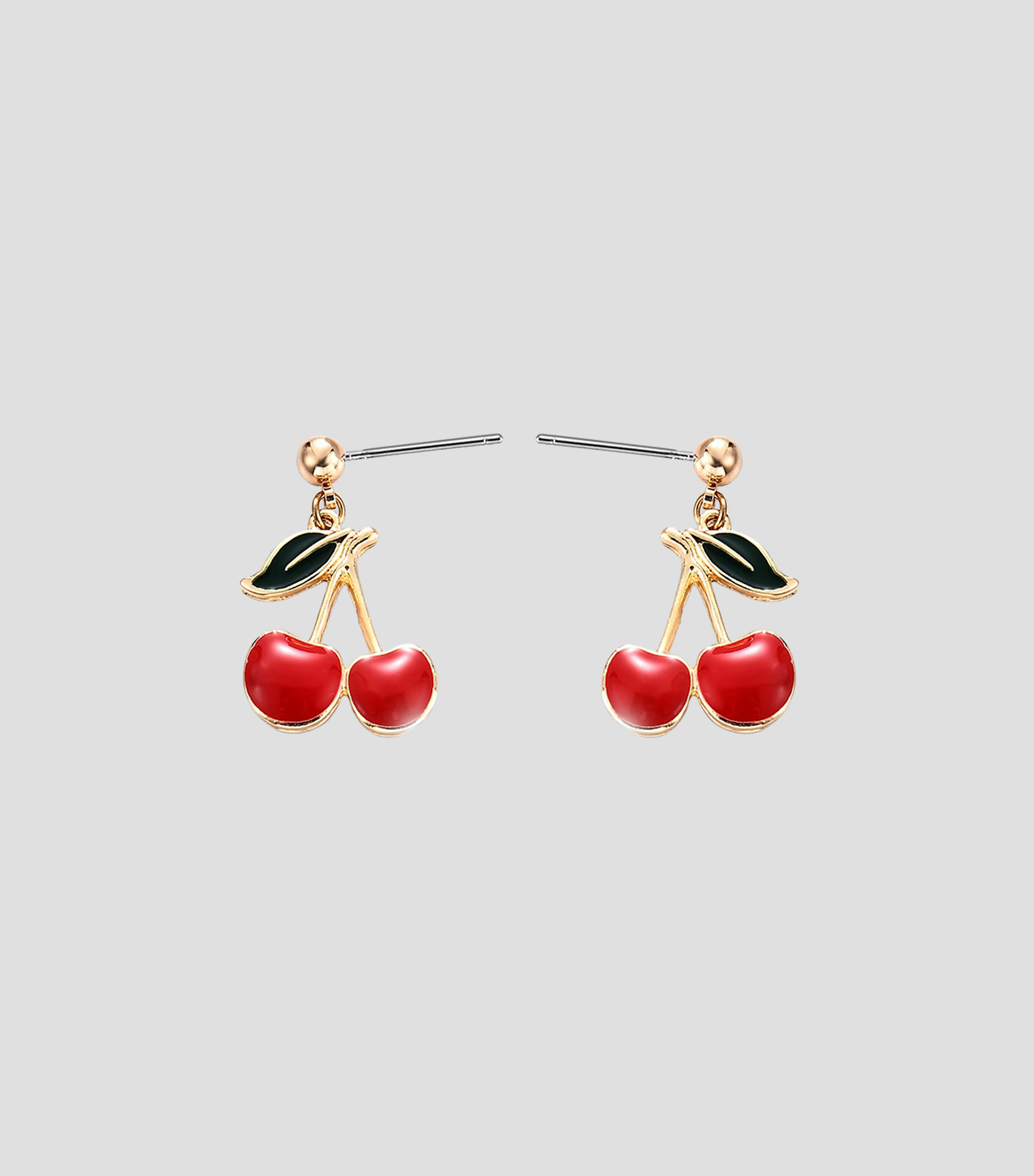 Aretes con forma de cerezas Mujer
