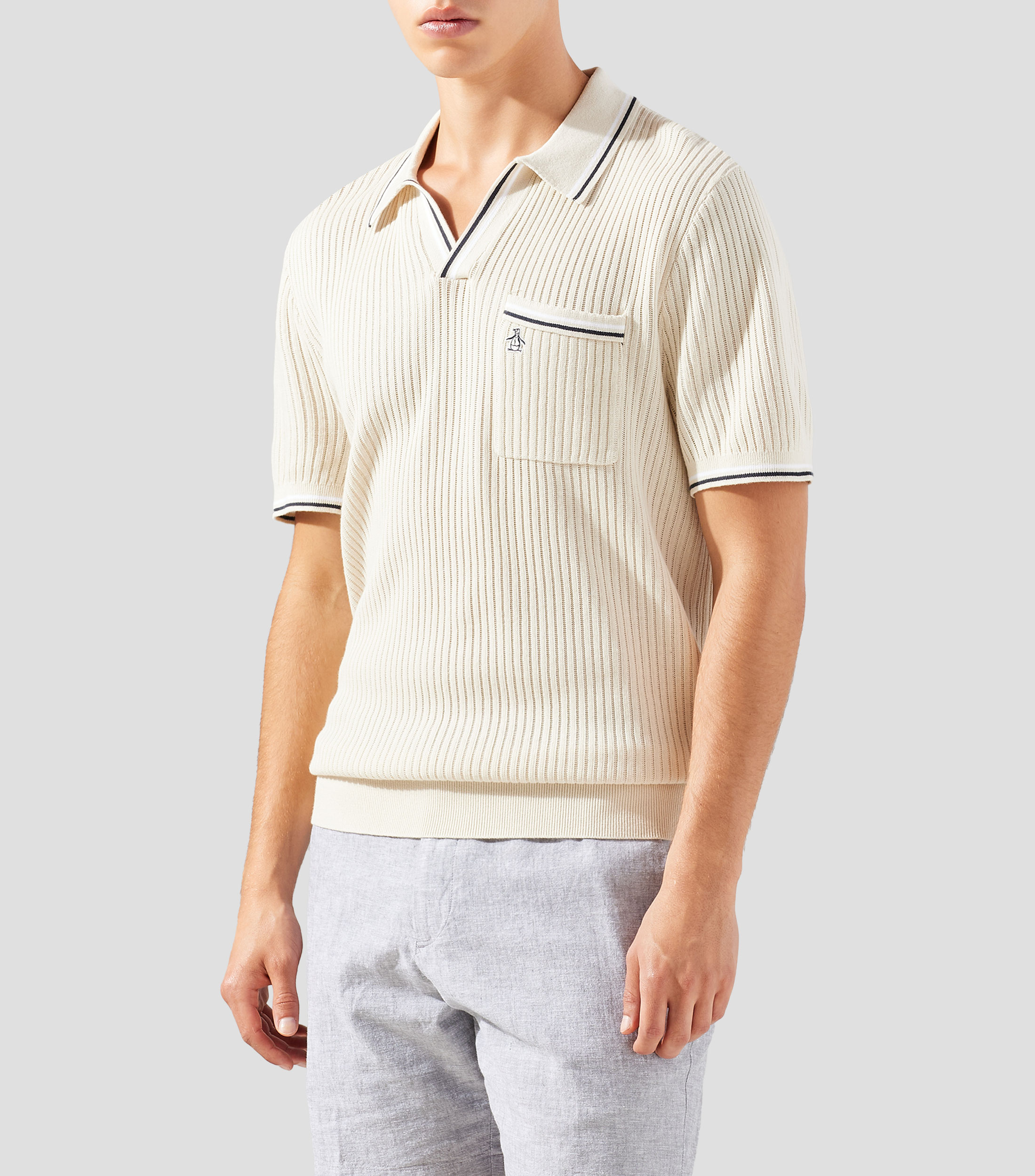 Playera polo manga corta lisa Hombre