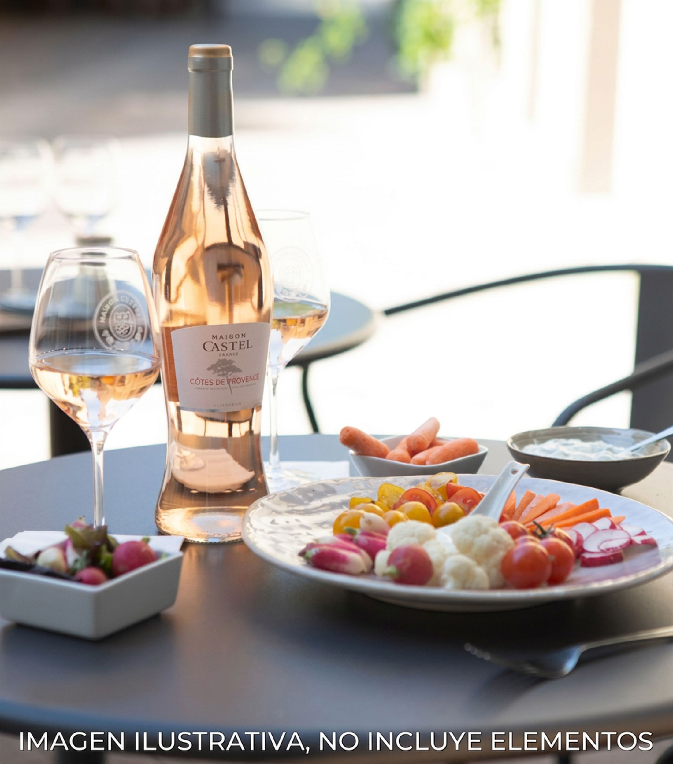 Vino Rosado combinada Côtes de Provence, Francia, 750 ml
