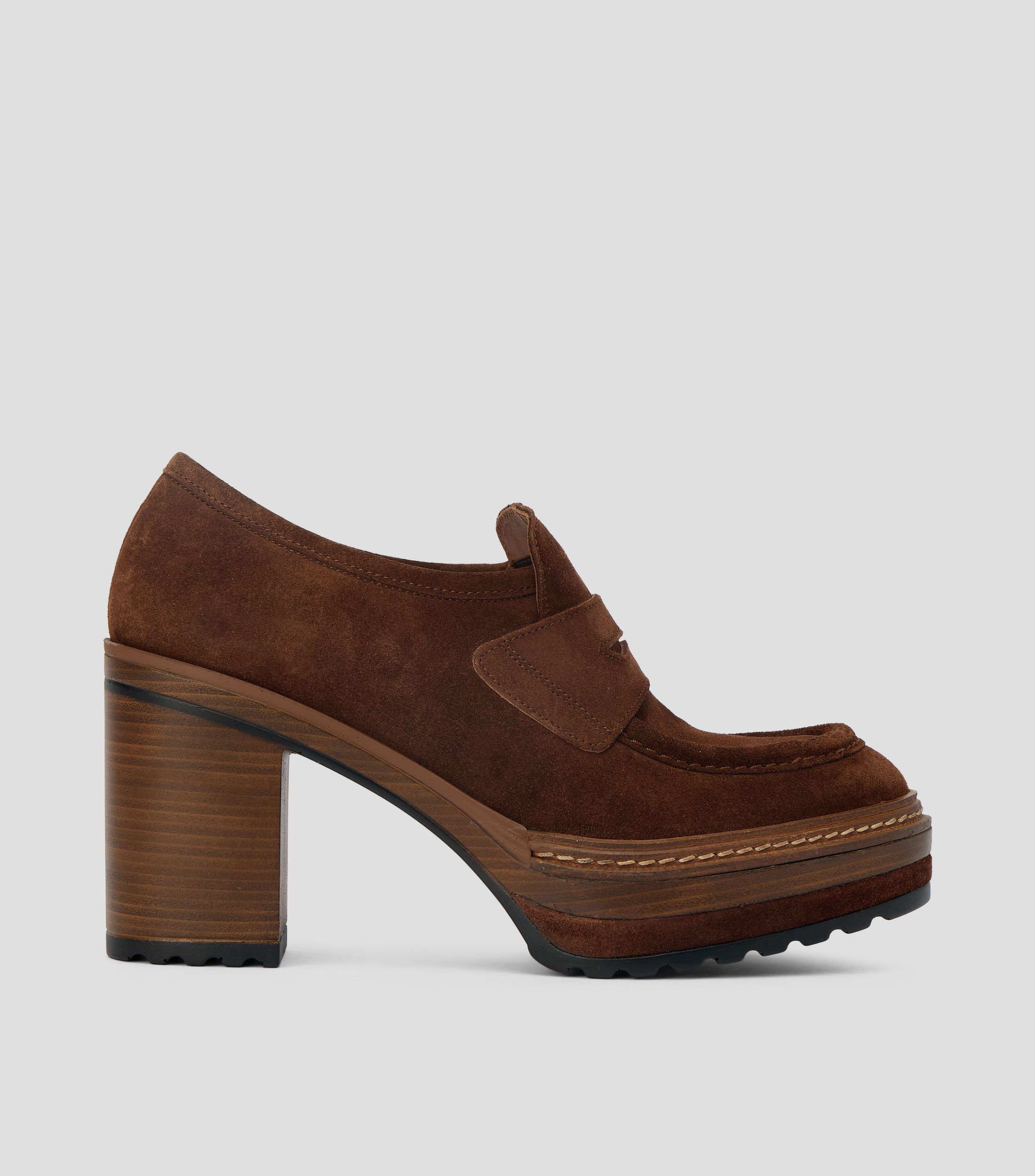 Zapatillas pump Olivia con tacón alto ancho Mujer