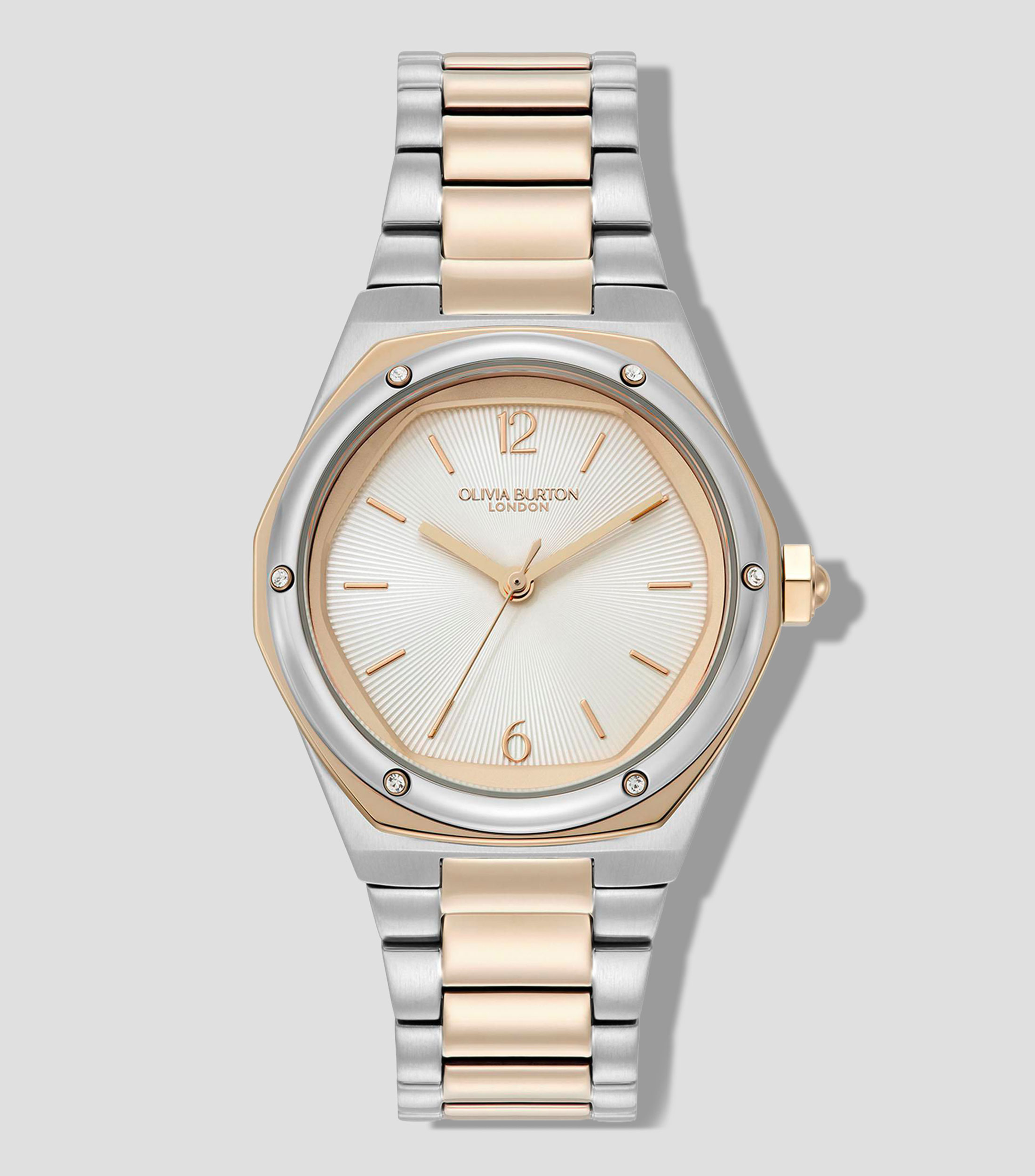 Reloj para Mujer Hexa Deportivo Plateado, Oro rosa