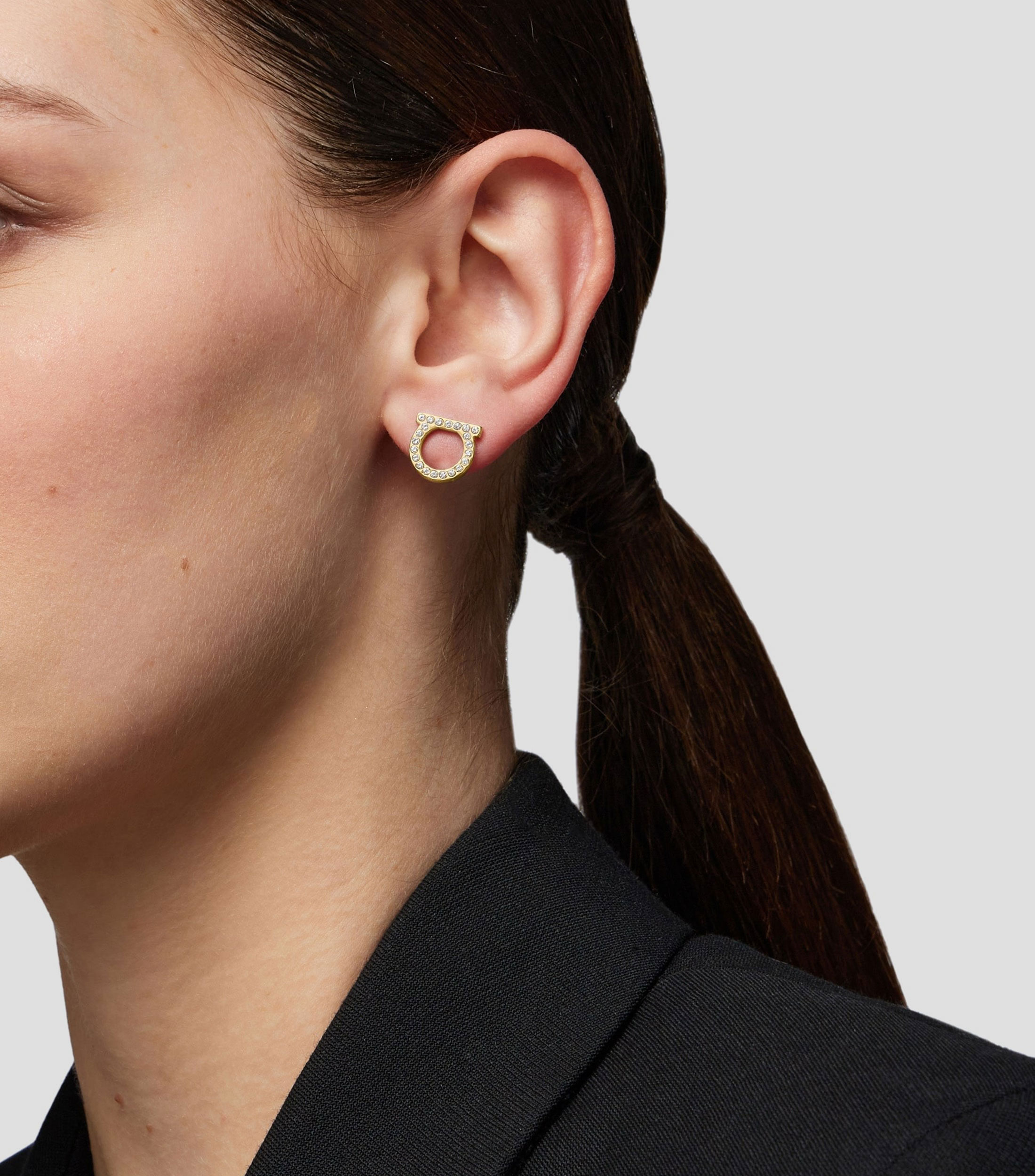 Aretes de Gancini con Cristales Mujer