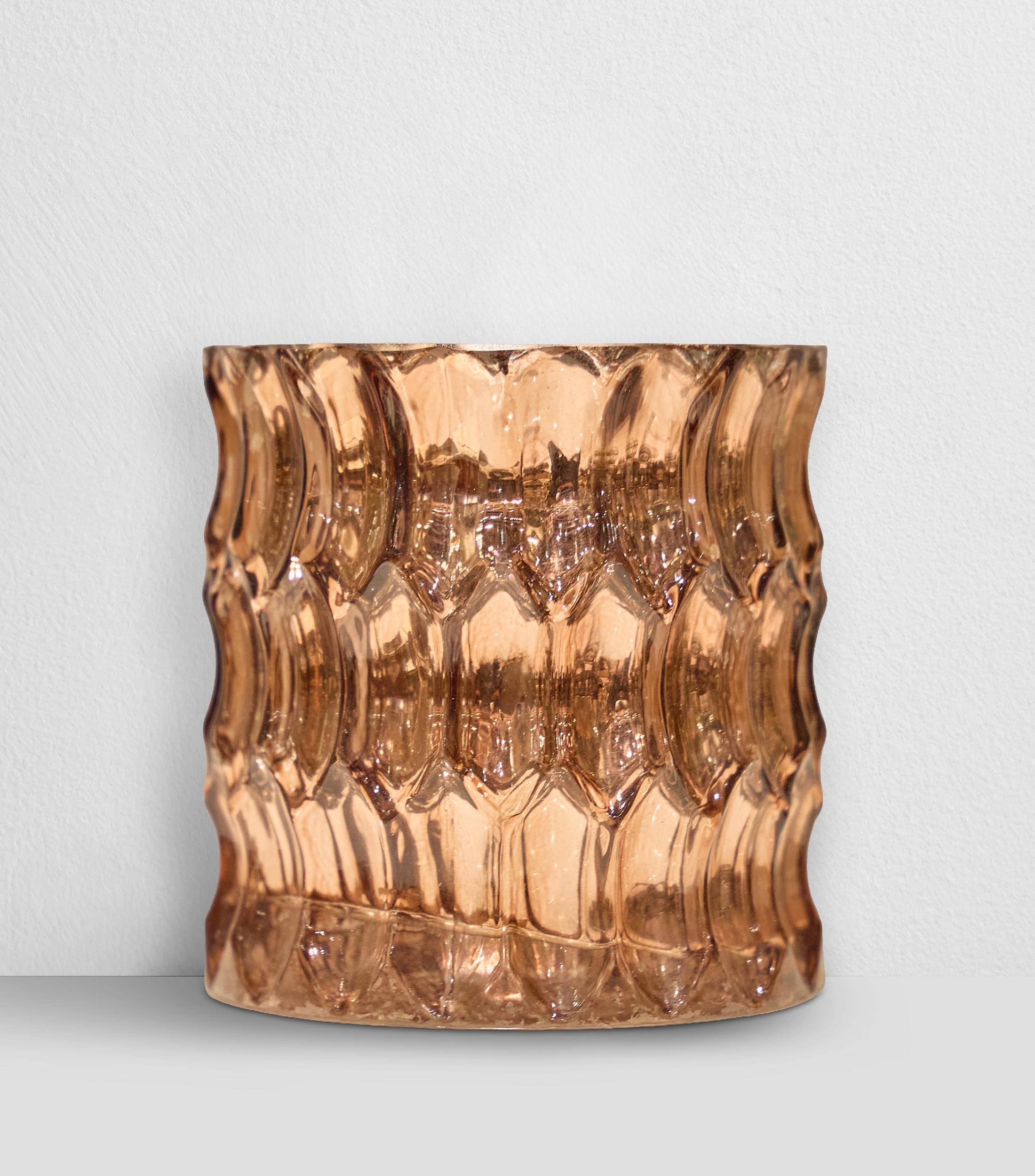 Vaso portavela en vidrio