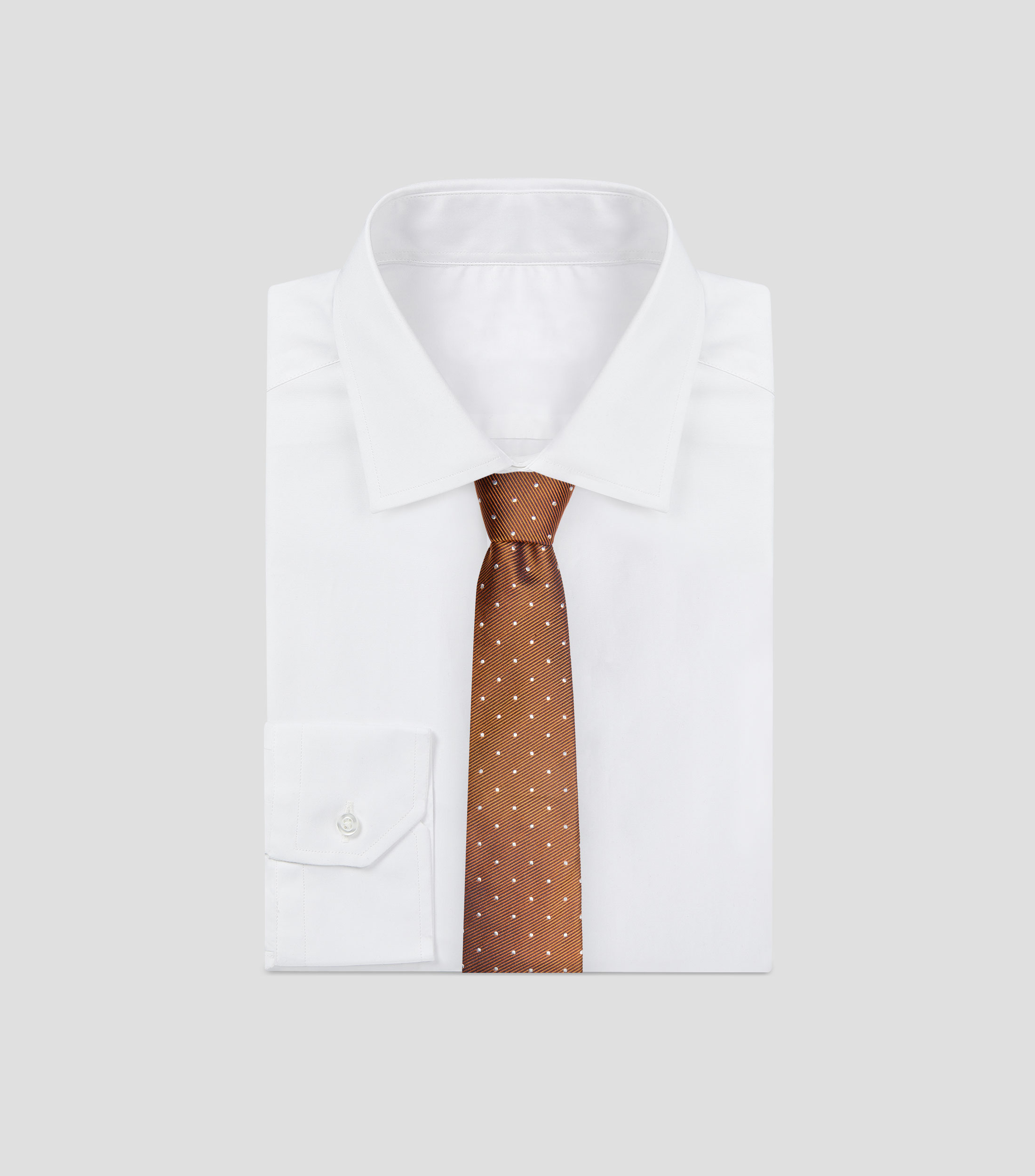 Corbata ancha de seda estampado con puntos