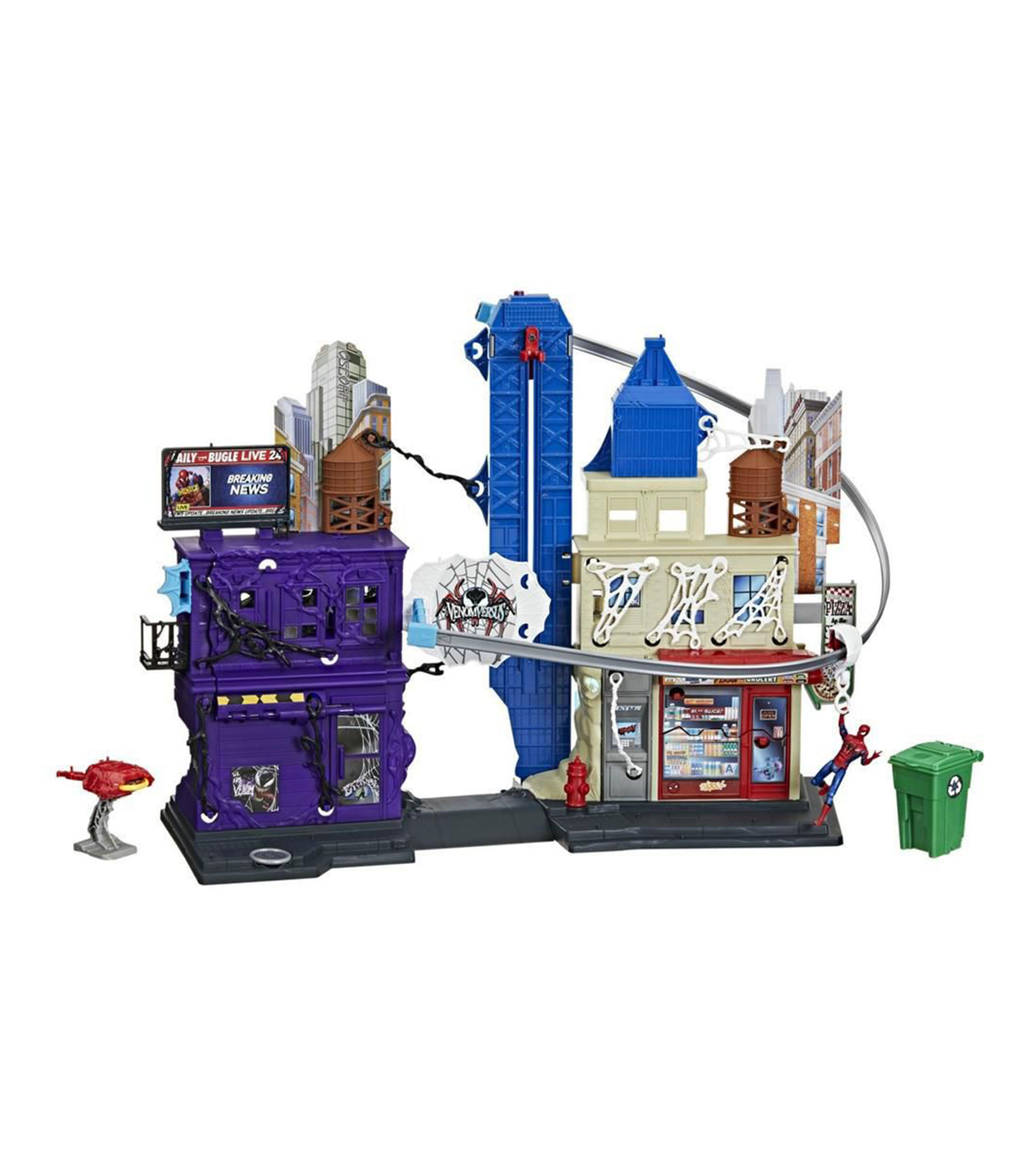 Playset, Marvel Spider-Man VenomVersus - Ciudad Aracnida