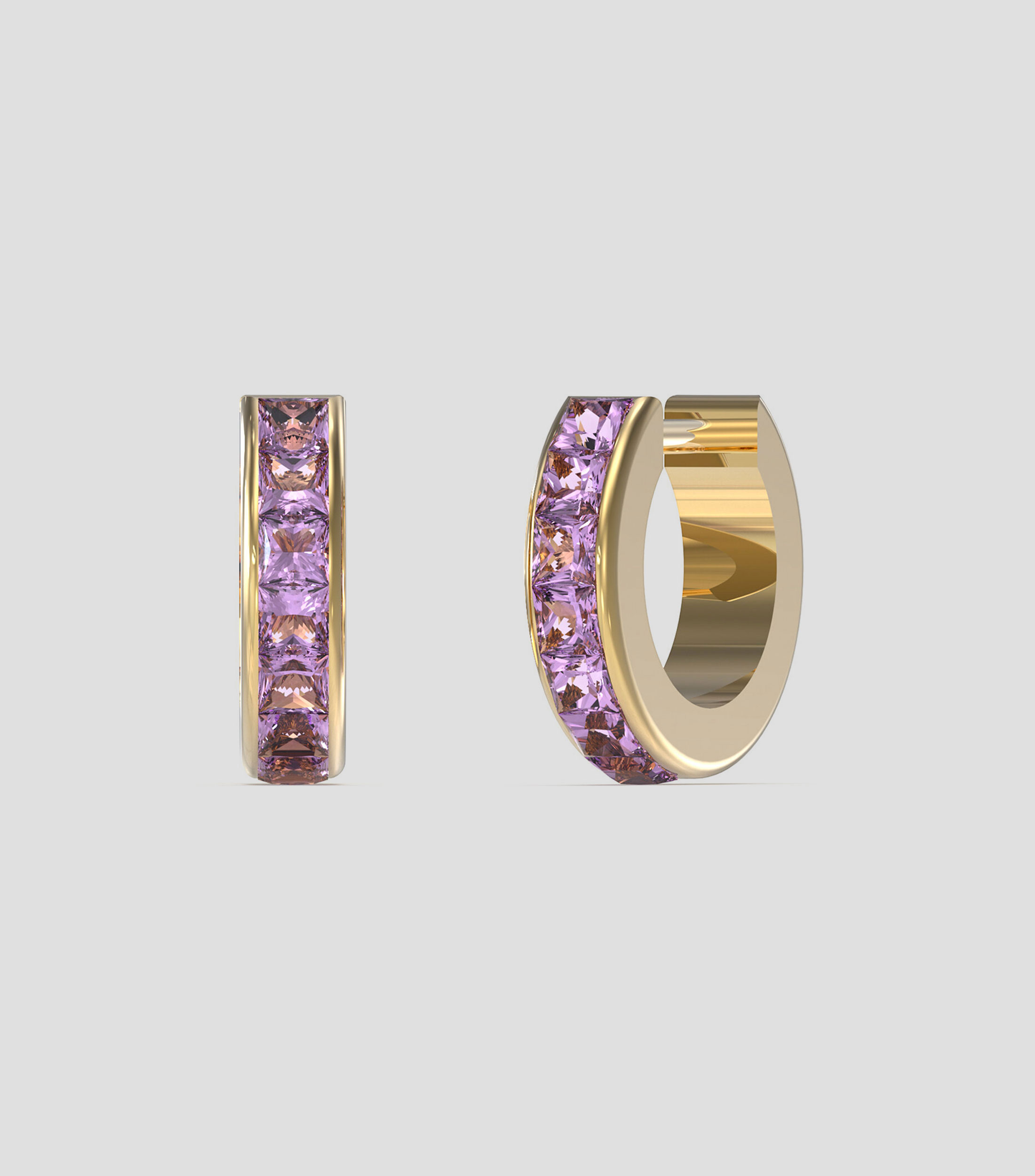 Guess Orecchini Huggie Me JUBE03133JWYGAQT-U - Cerchio Metallico, Design Semplice E Alla Moda - 2