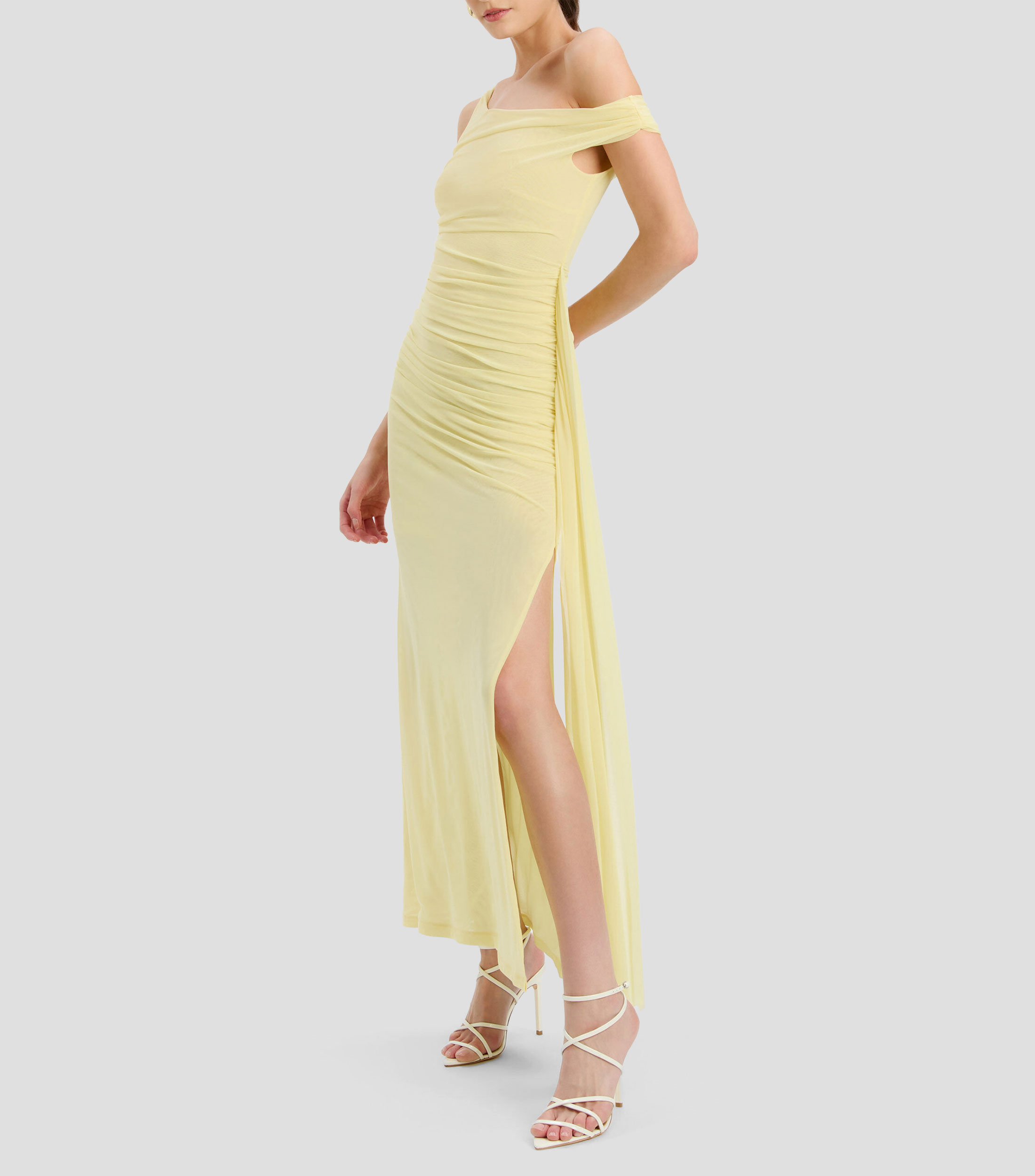 Vestido largo liso Mujer