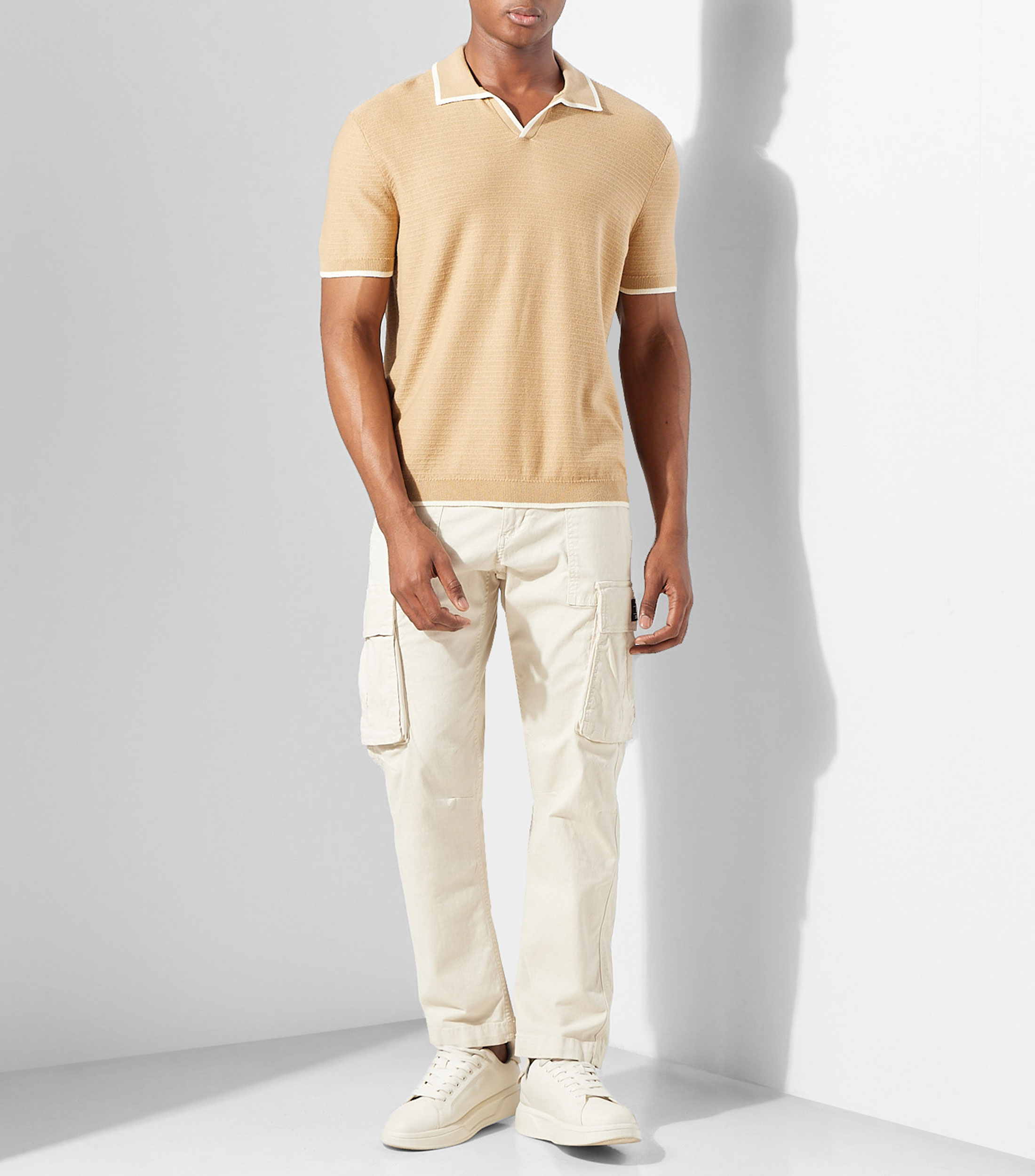 Playera tipo polo manga corta fantasía Hombre