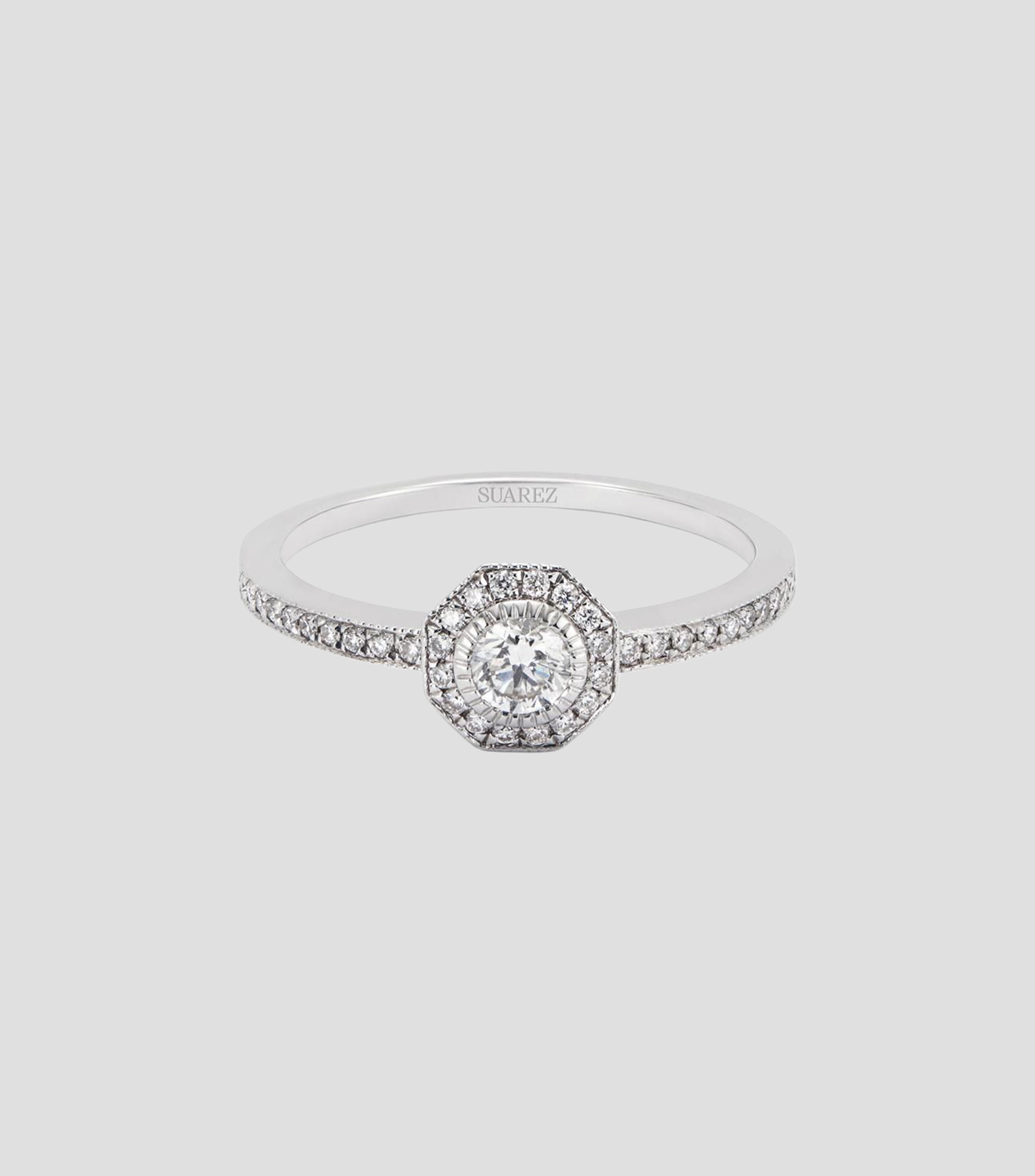 Anillo en oro blanco de 18 kilates Grace con diamantes Mujer