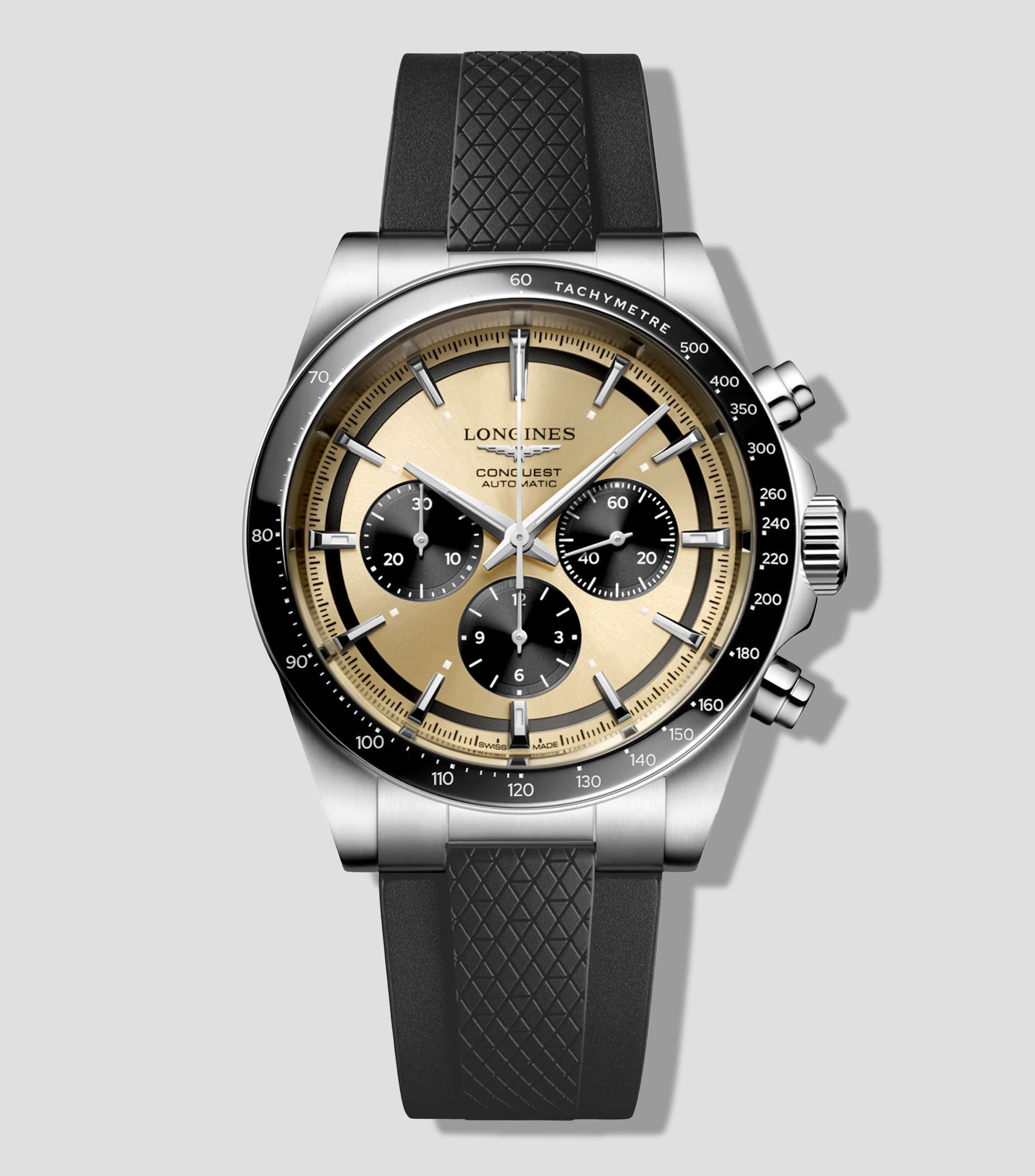 Reloj para Hombre Conquest De Vestir Plateado, Negro