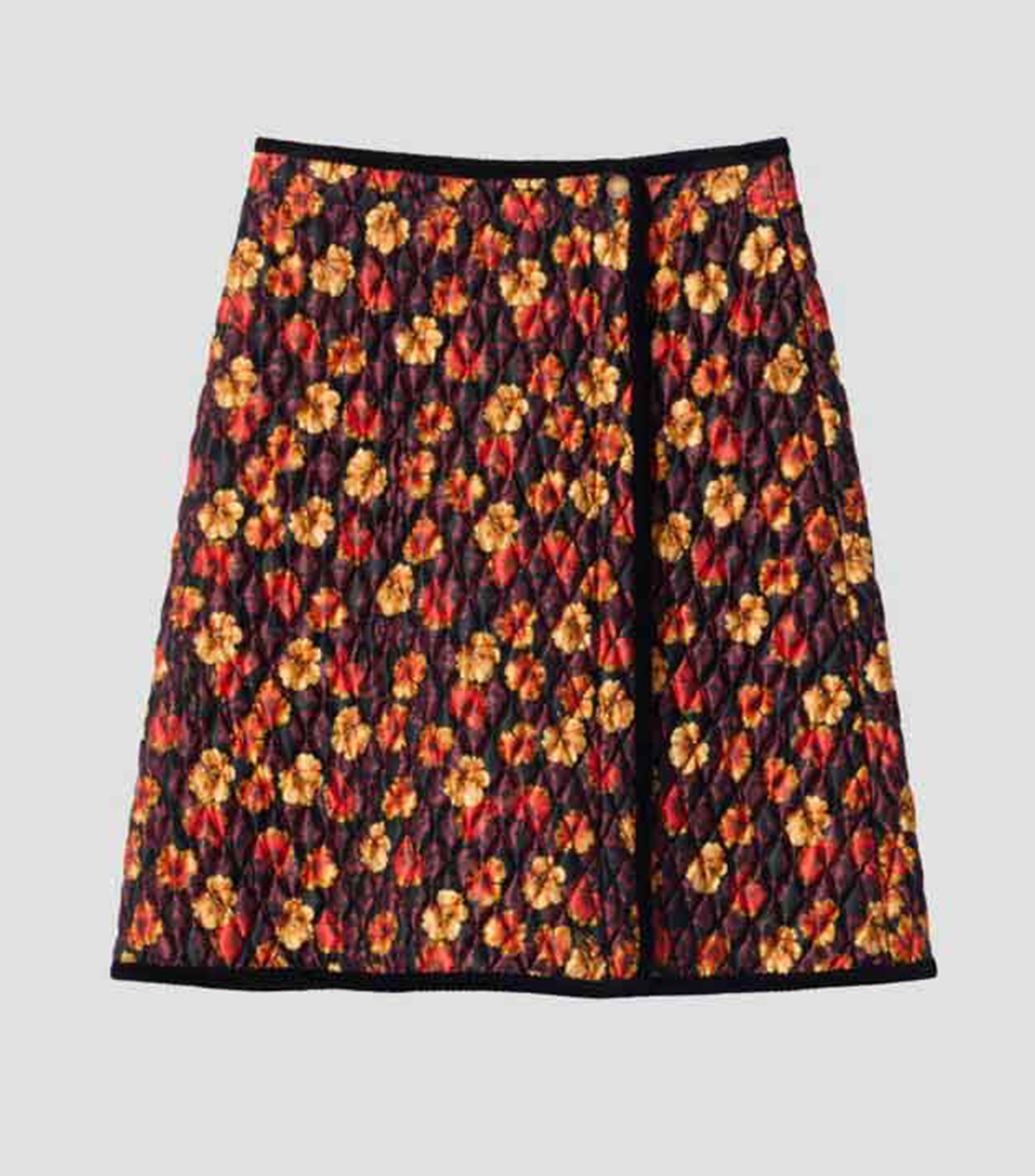 Falda midi de corte recto estampada Mujer