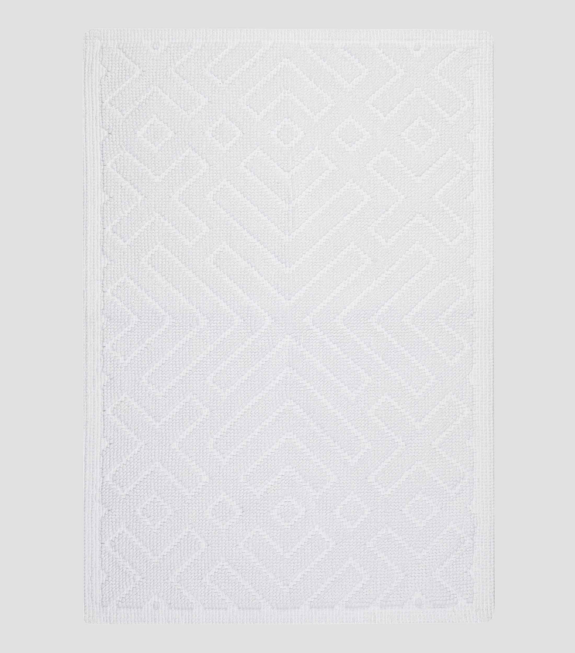 Tapete para baño blanco rectangular Cross 70x50cm