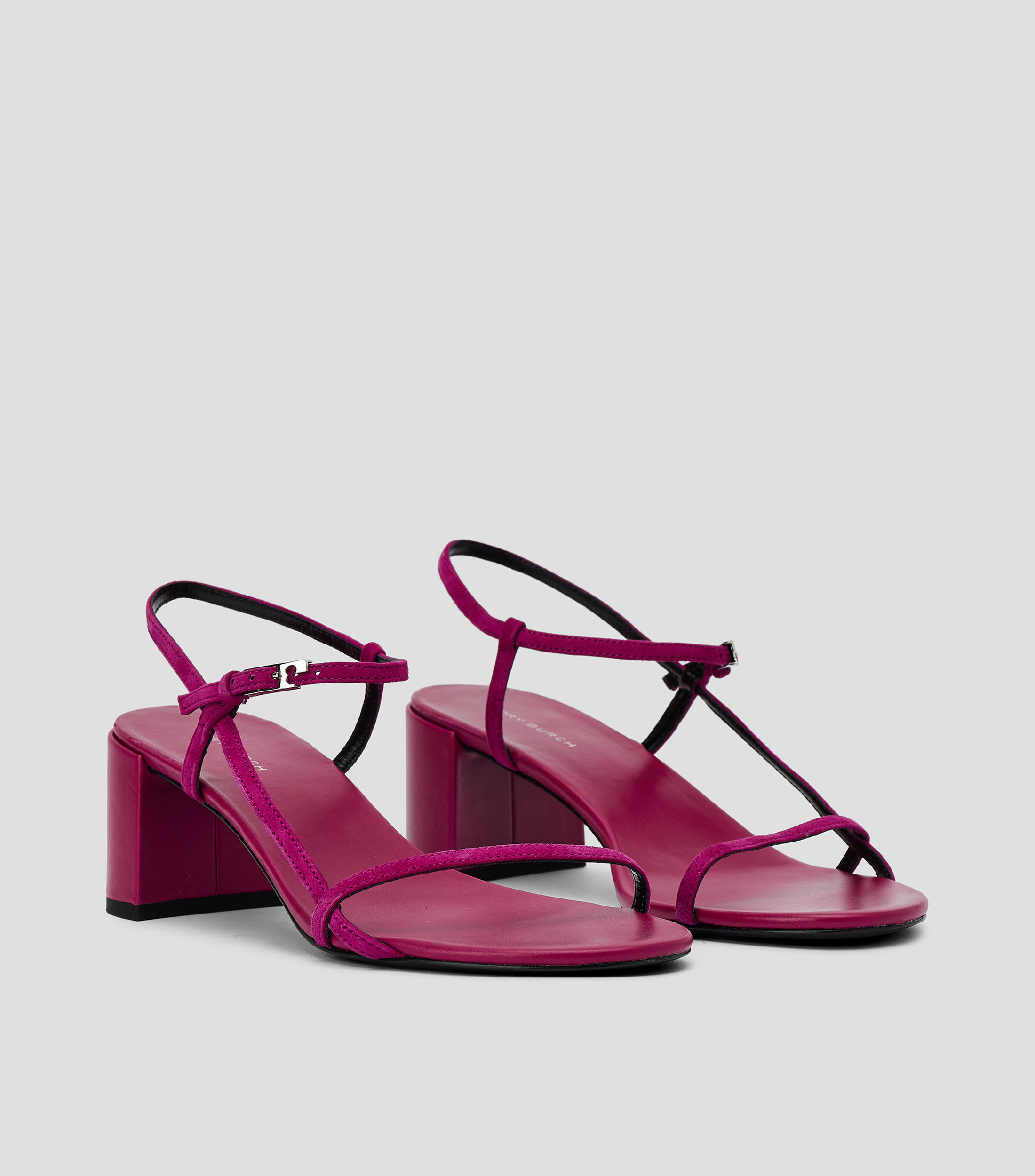 Sandalias con tacón bajo de media luna Gigi Mujer