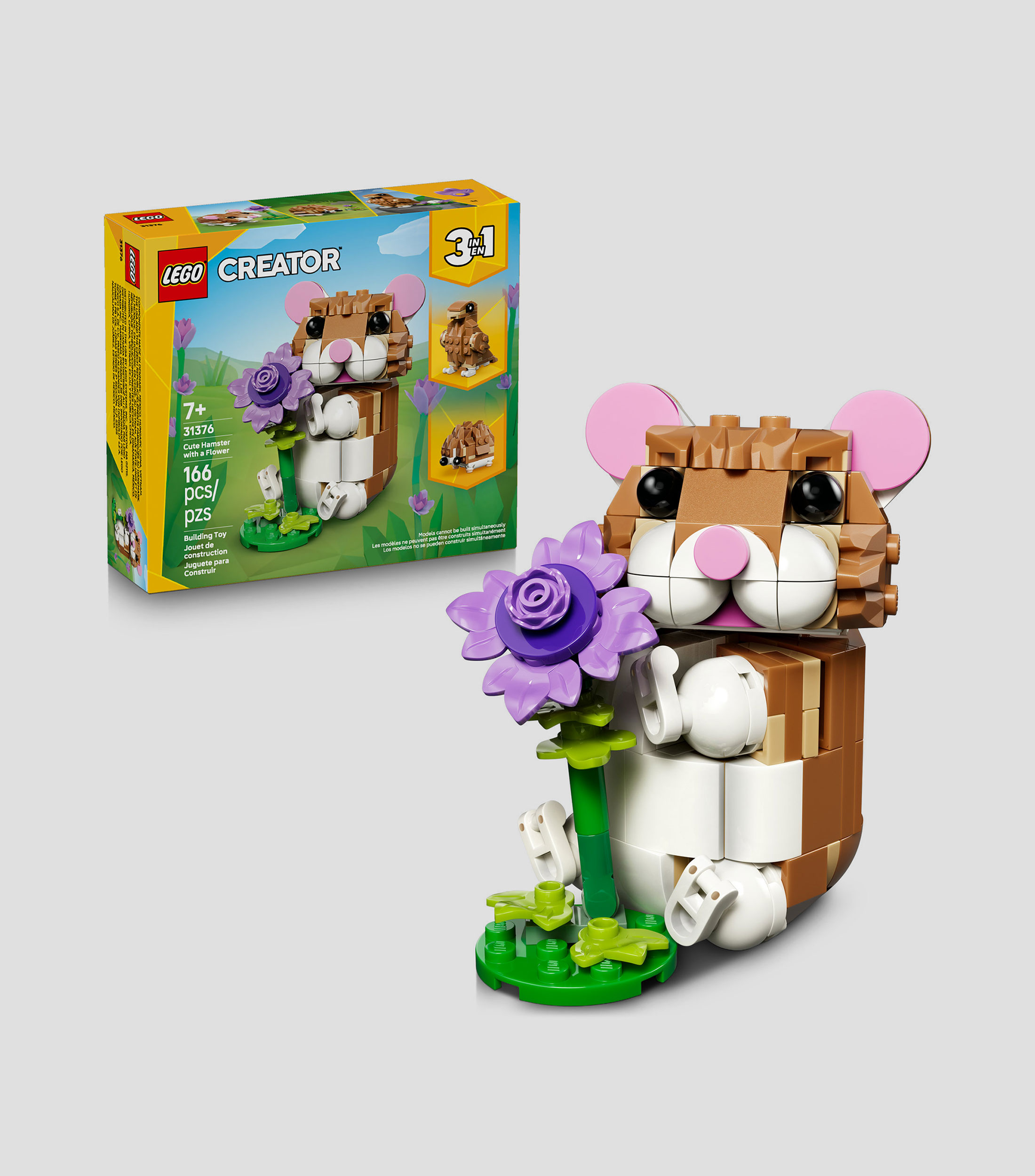 Lego Creator Lindo Hámster con Flor 3 en 1