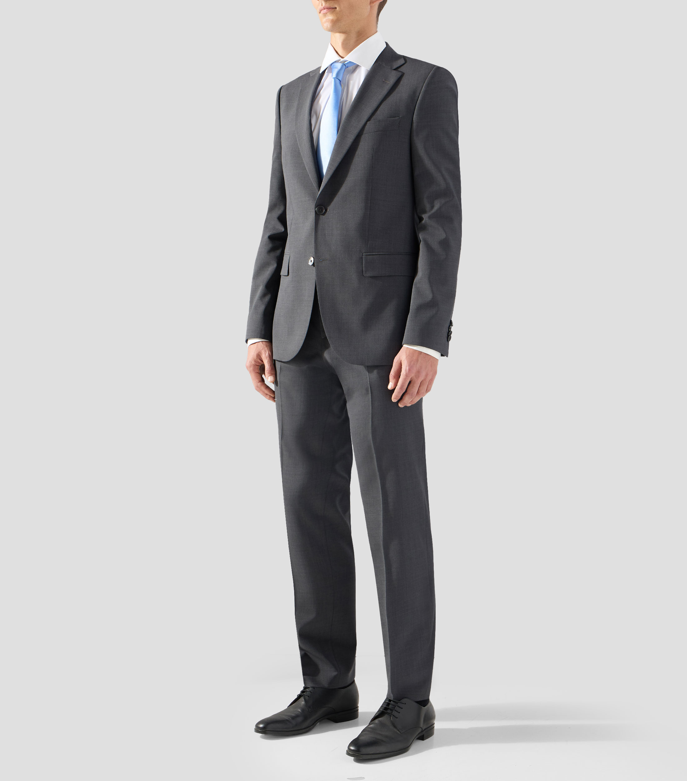 Traje de corte recto liso Hombre