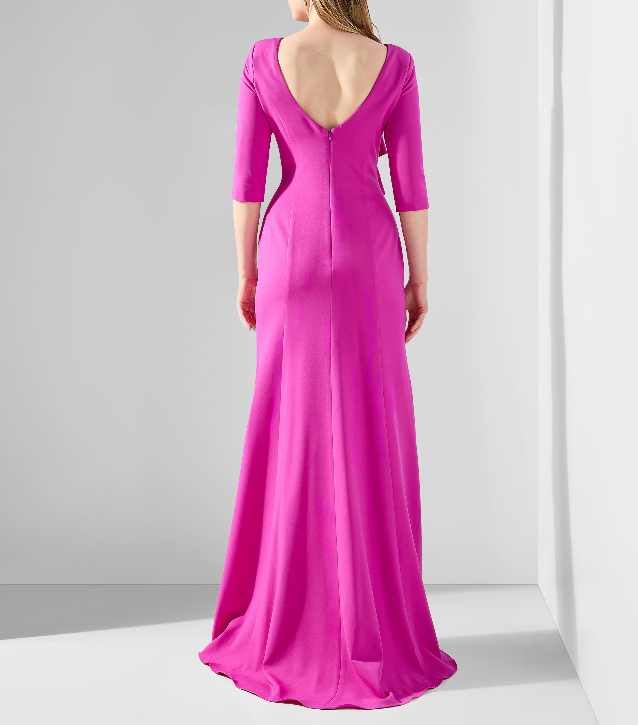 Vestido de fiesta largo liso Mujer