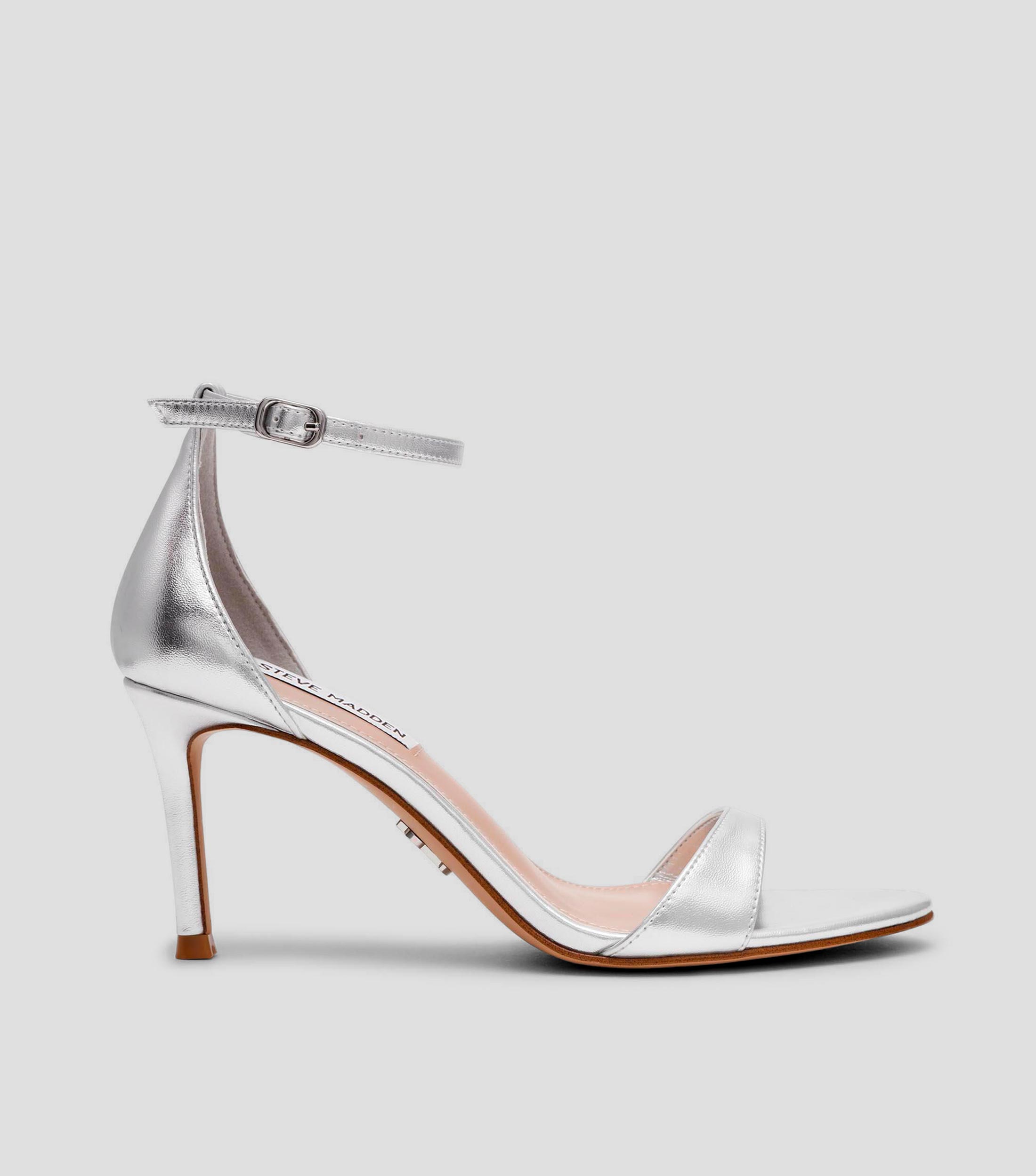 Sandalias con tacón alto y delgado Mujer