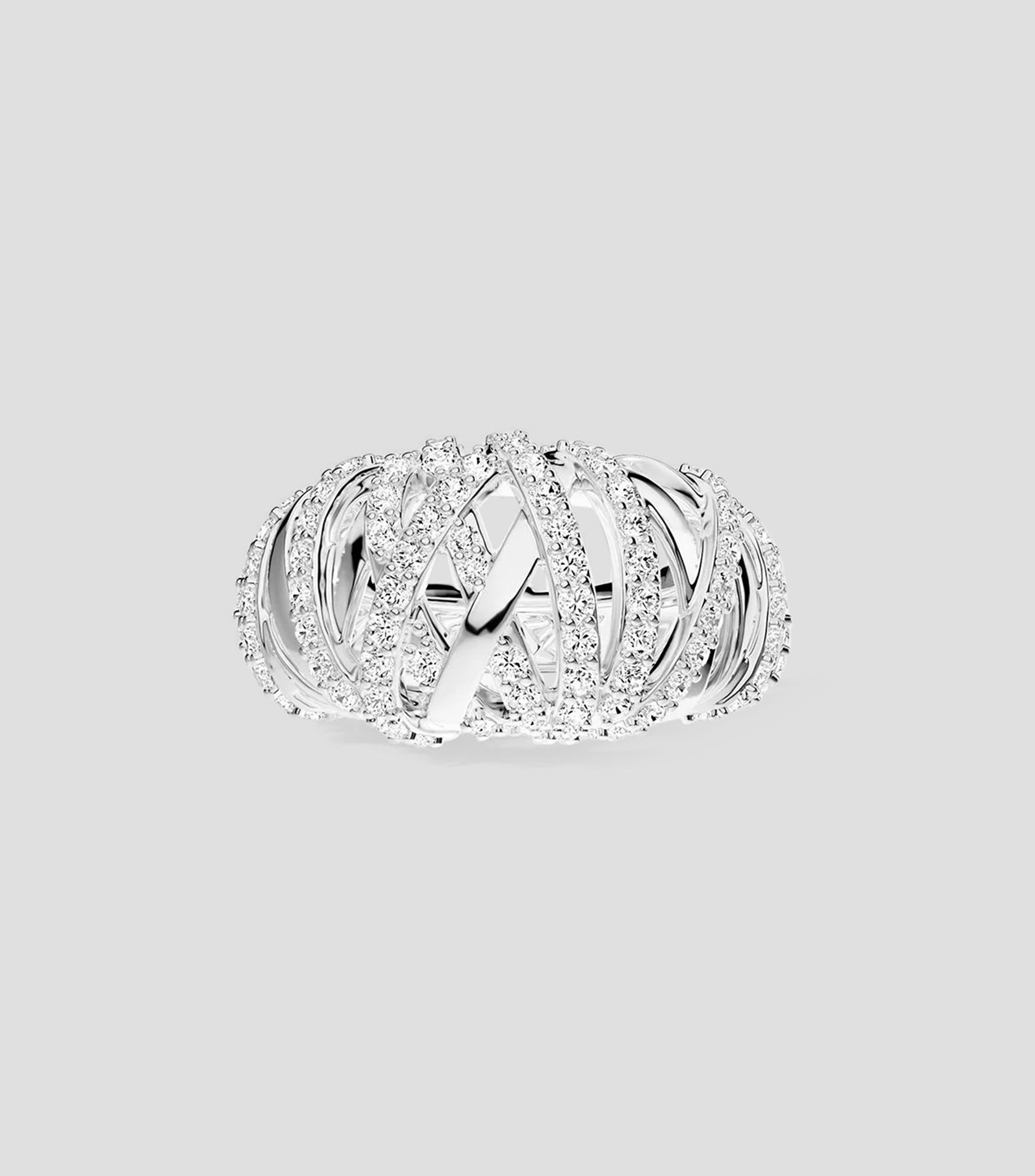 Anillo en plata .925 con incrustación de zirconia Mujer