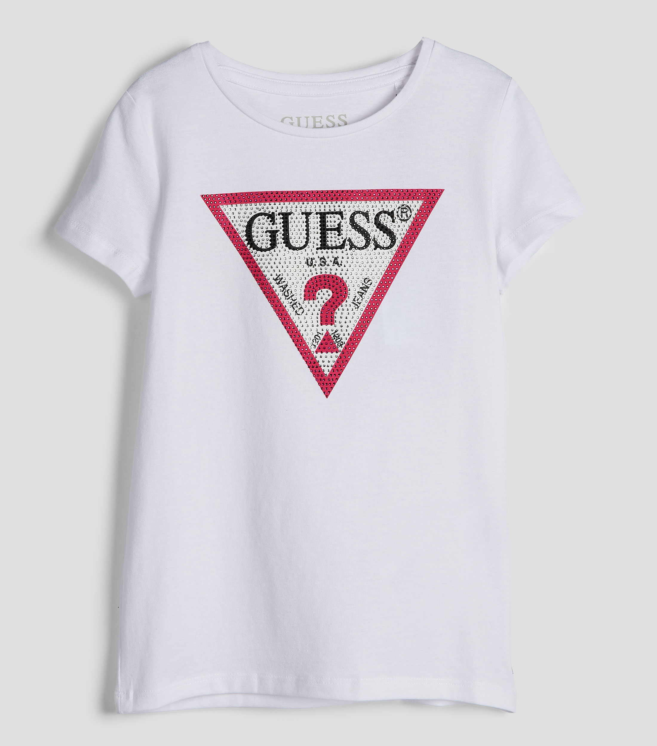Playera con pedreria de fantasia manga corta Nina