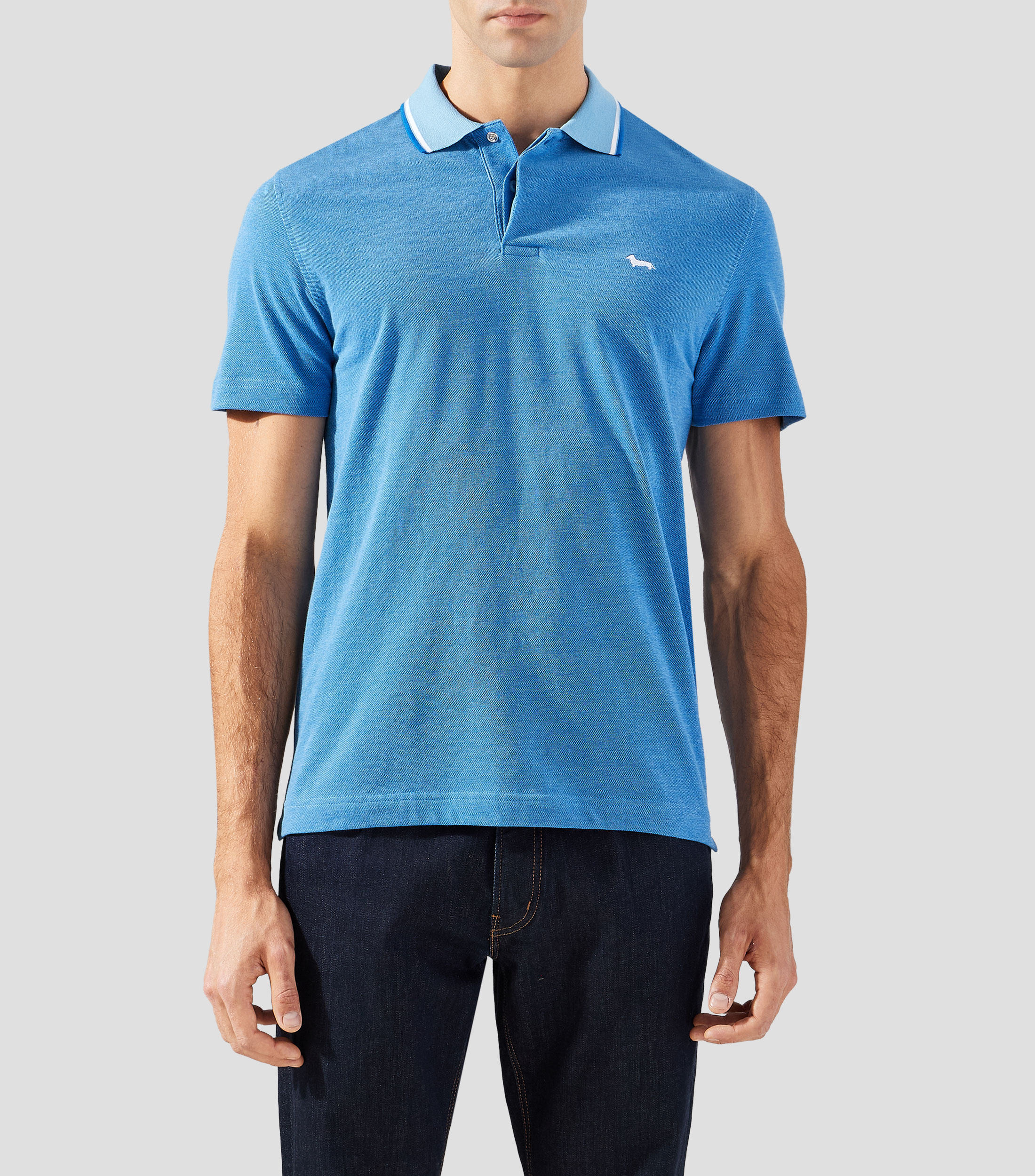 Playera polo manga corta lisa Hombre