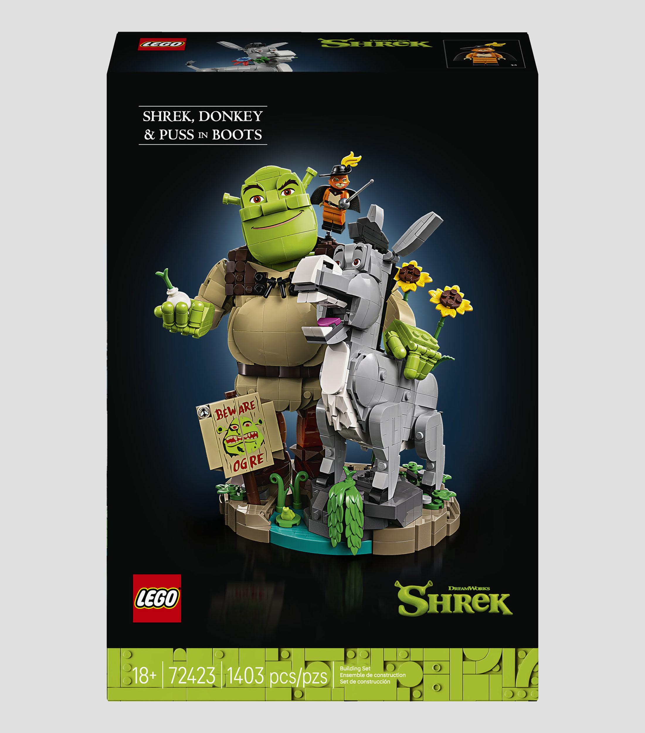 Lego Shrek: Shrek, Burro y Gato con Botas 72423