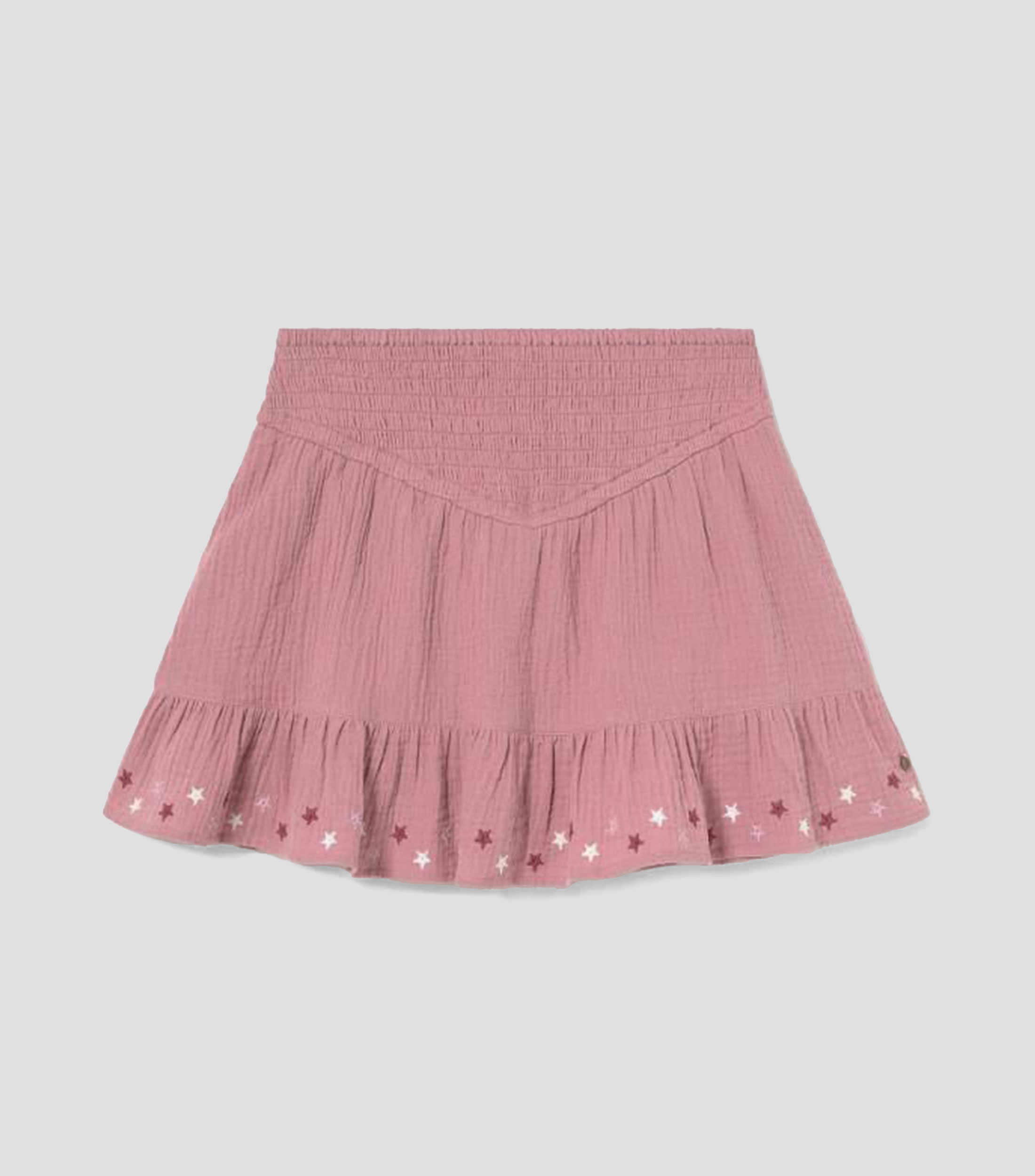 Falda mini de corte A con microdiseños Mujer