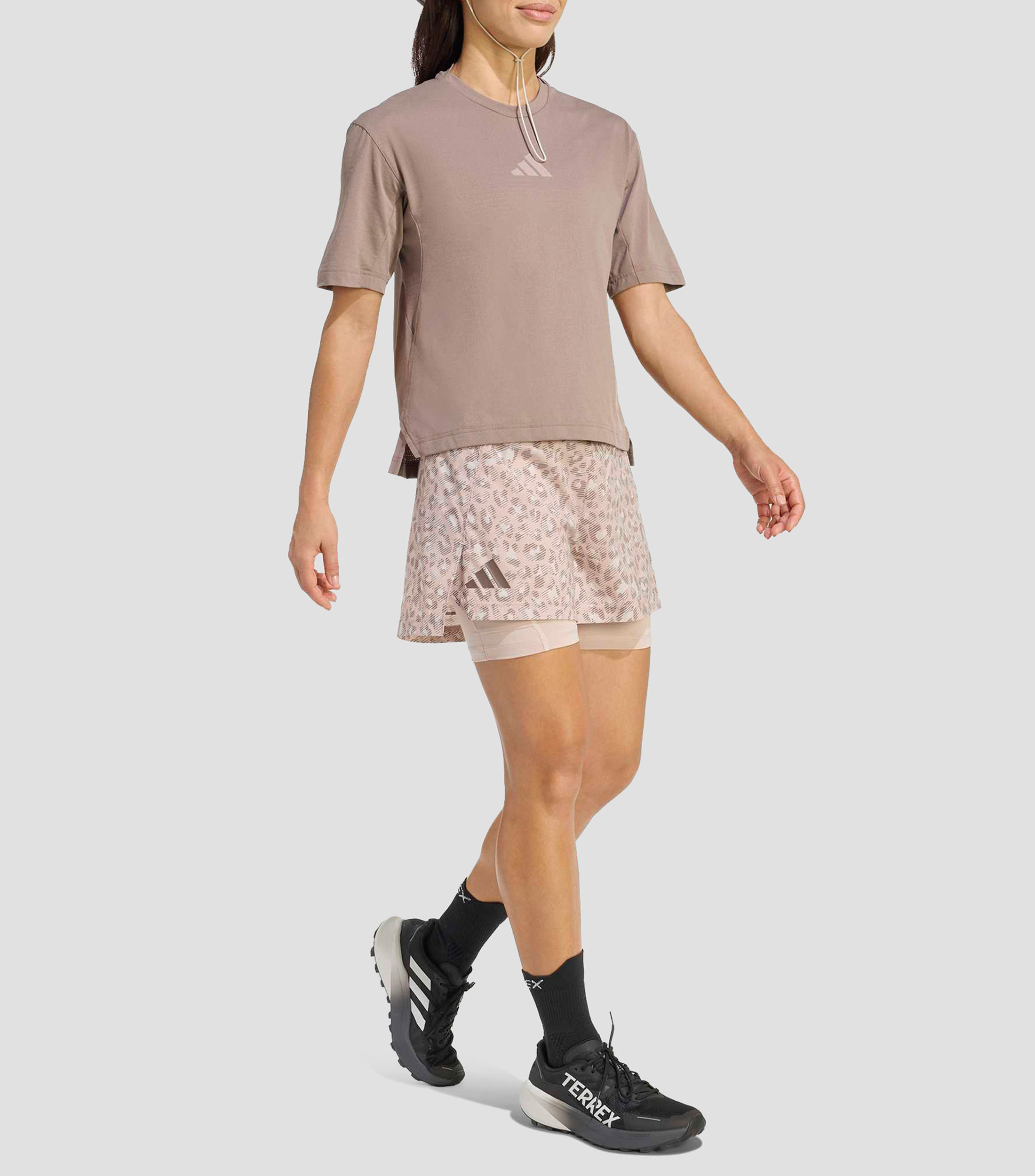Playera para correr Terrex Xploric Climacool+ cuello redondo manga corta lisa Mujer