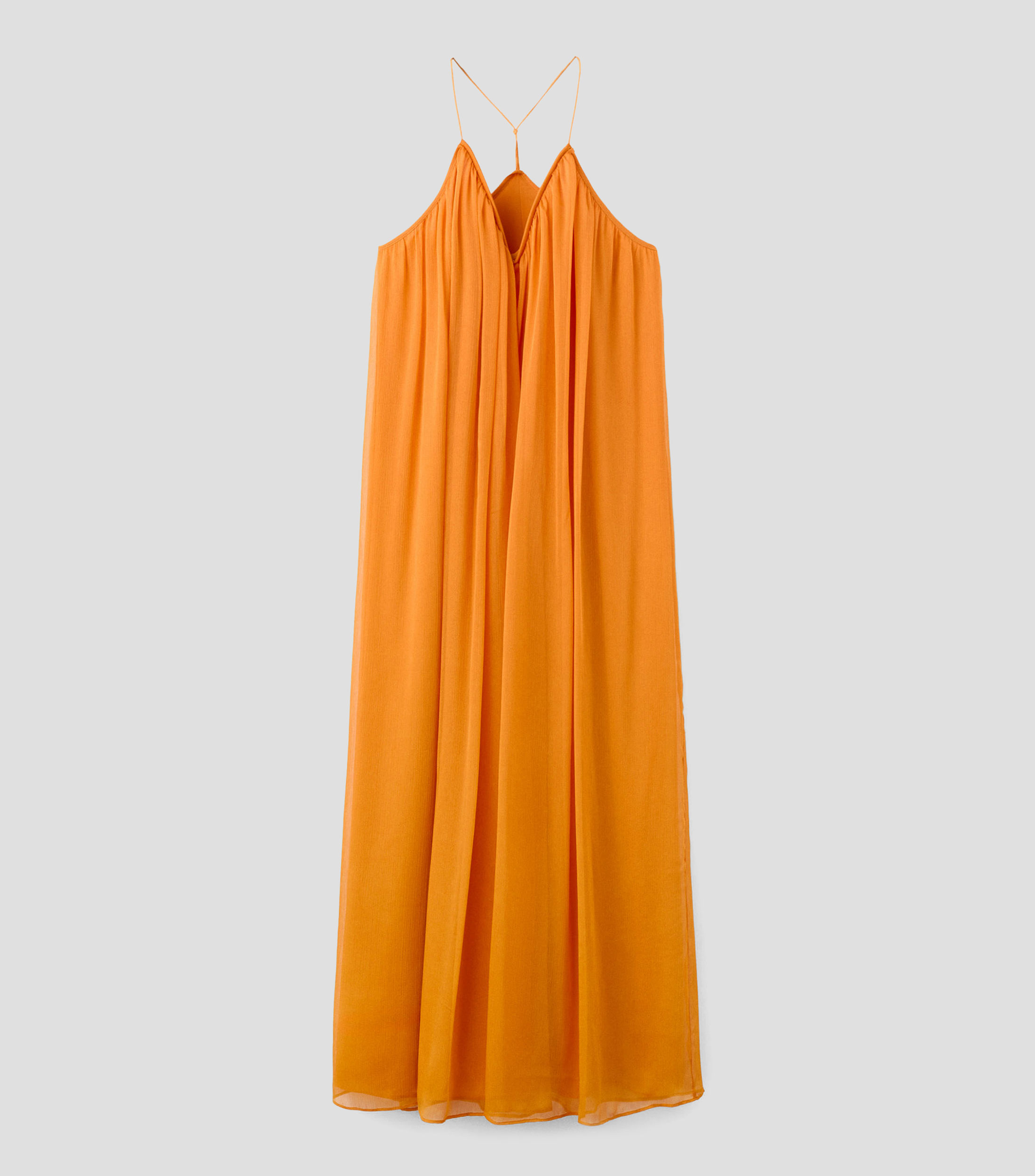 Vestido largo liso Mujer