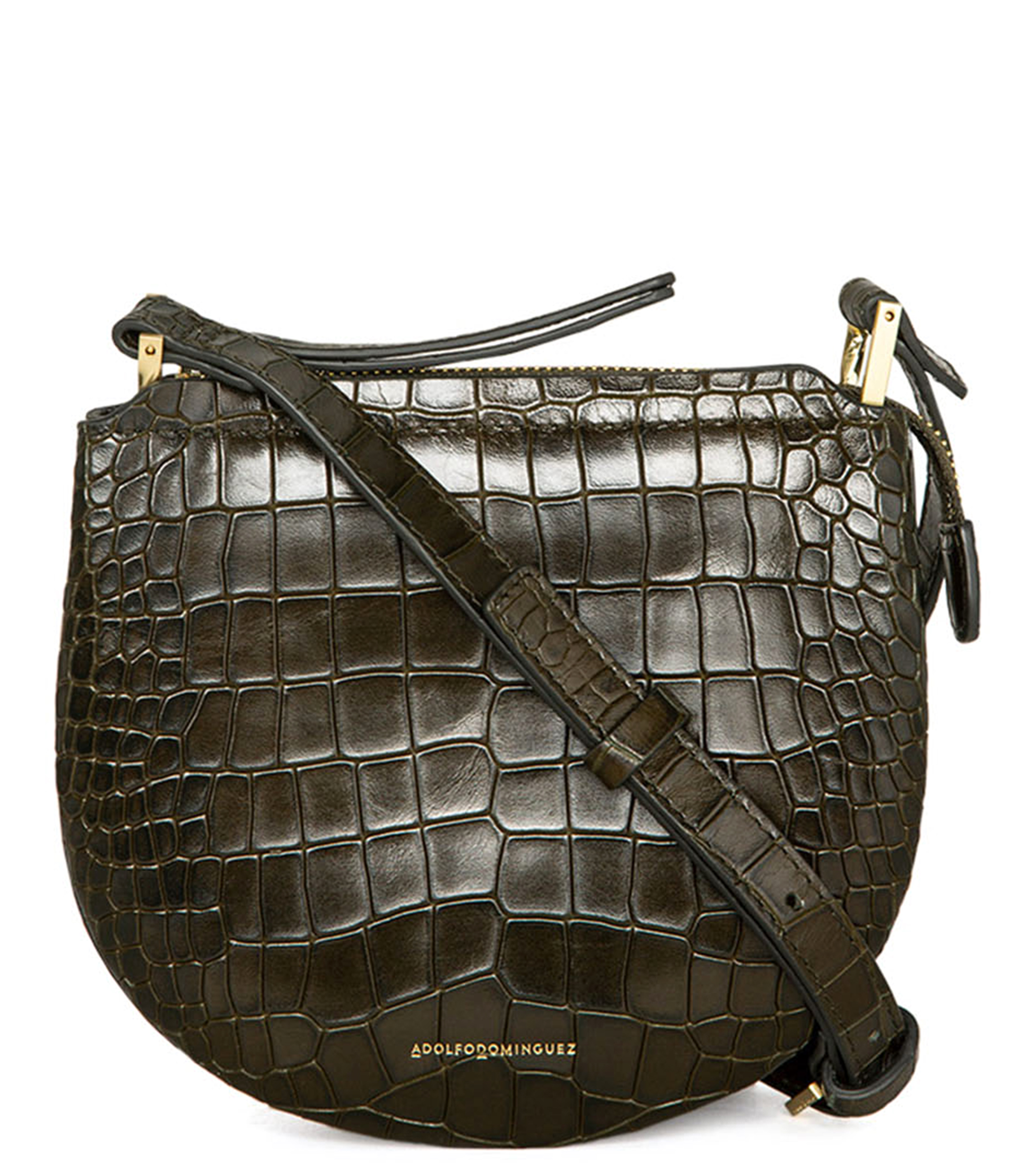 Adolfo Dominguez Bolso Crossbody con Animal Skin en Piel El