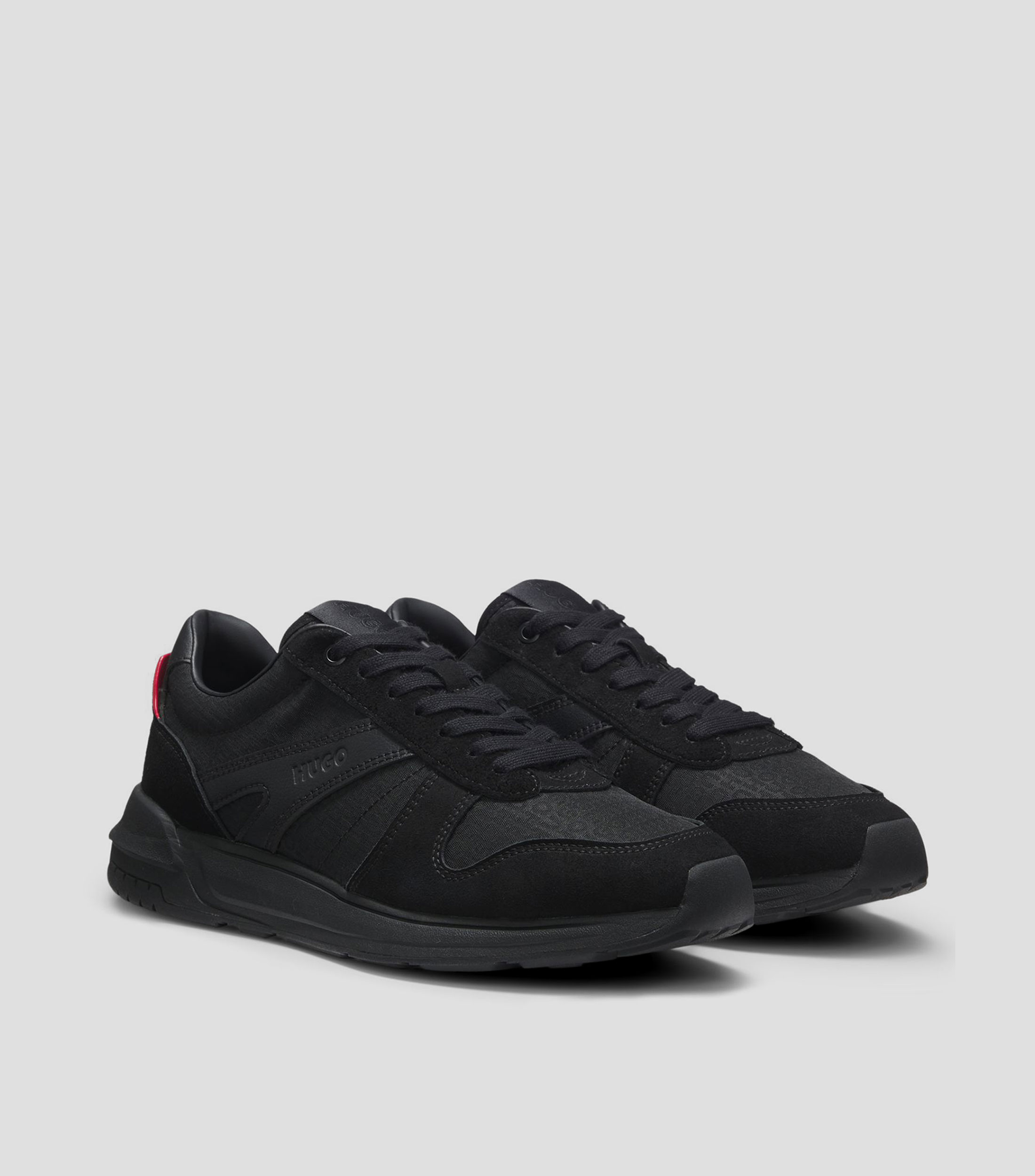 Tenis de jacquard con monogramas y detalles de ante sintético Hombre