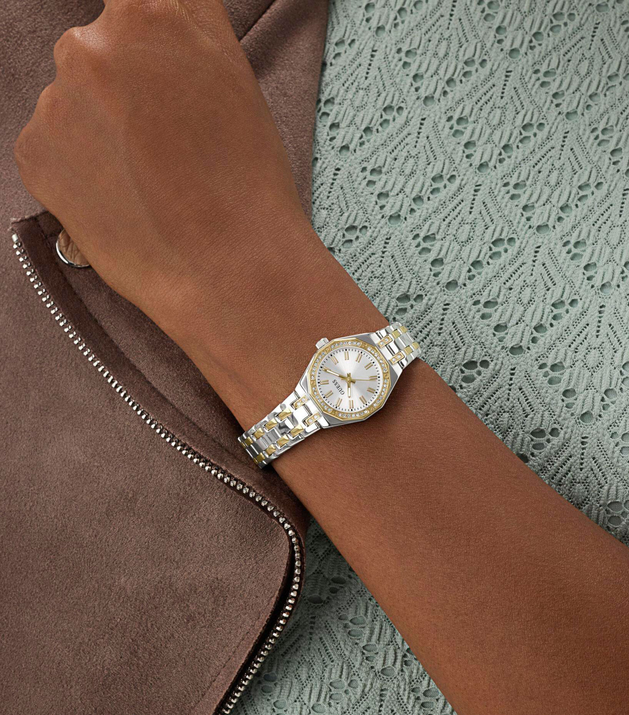 Reloj para Mujer Pixie Bitono Casual Plateado, Dorado