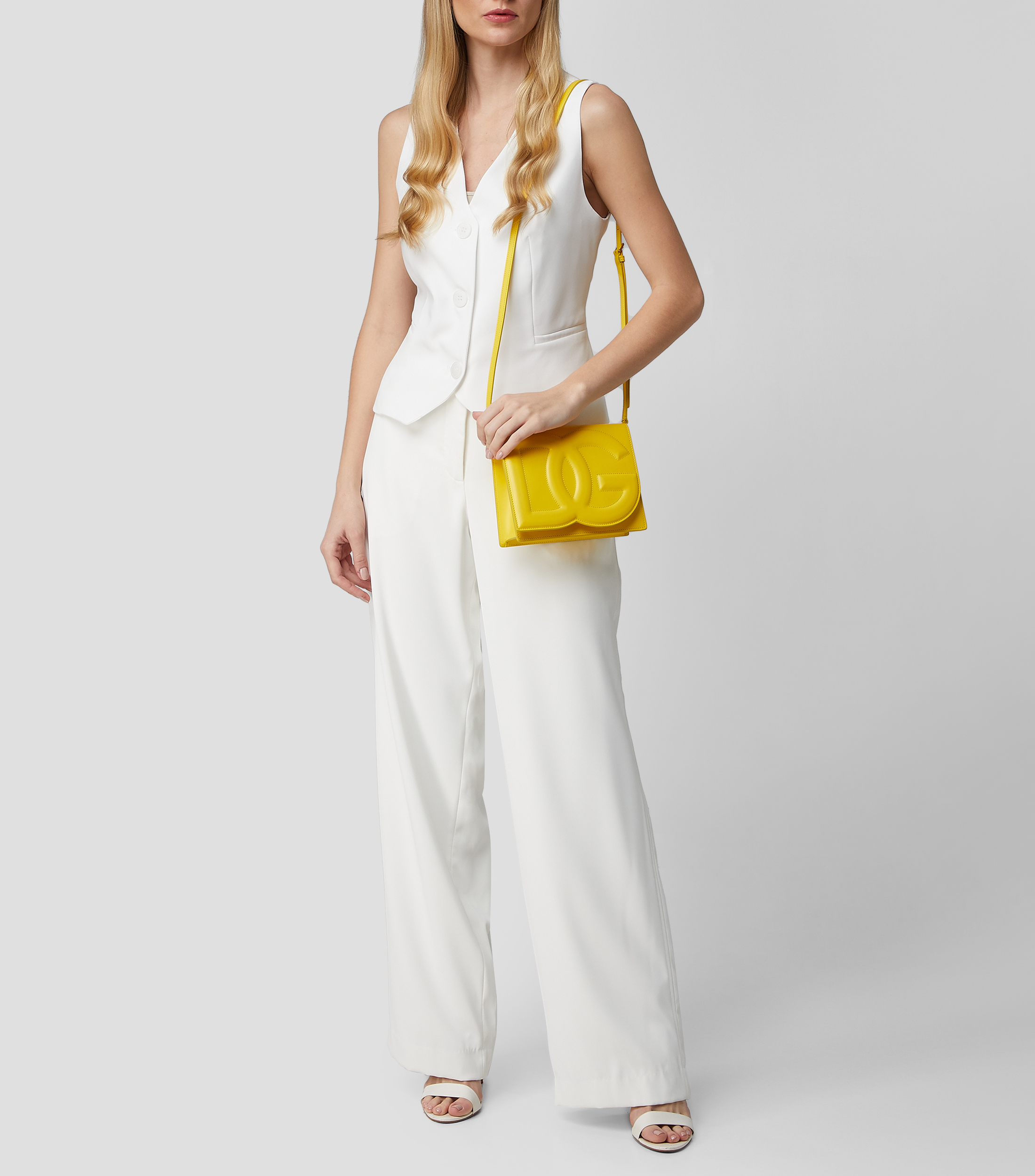Bolso crossbody en piel DG Logo Mujer