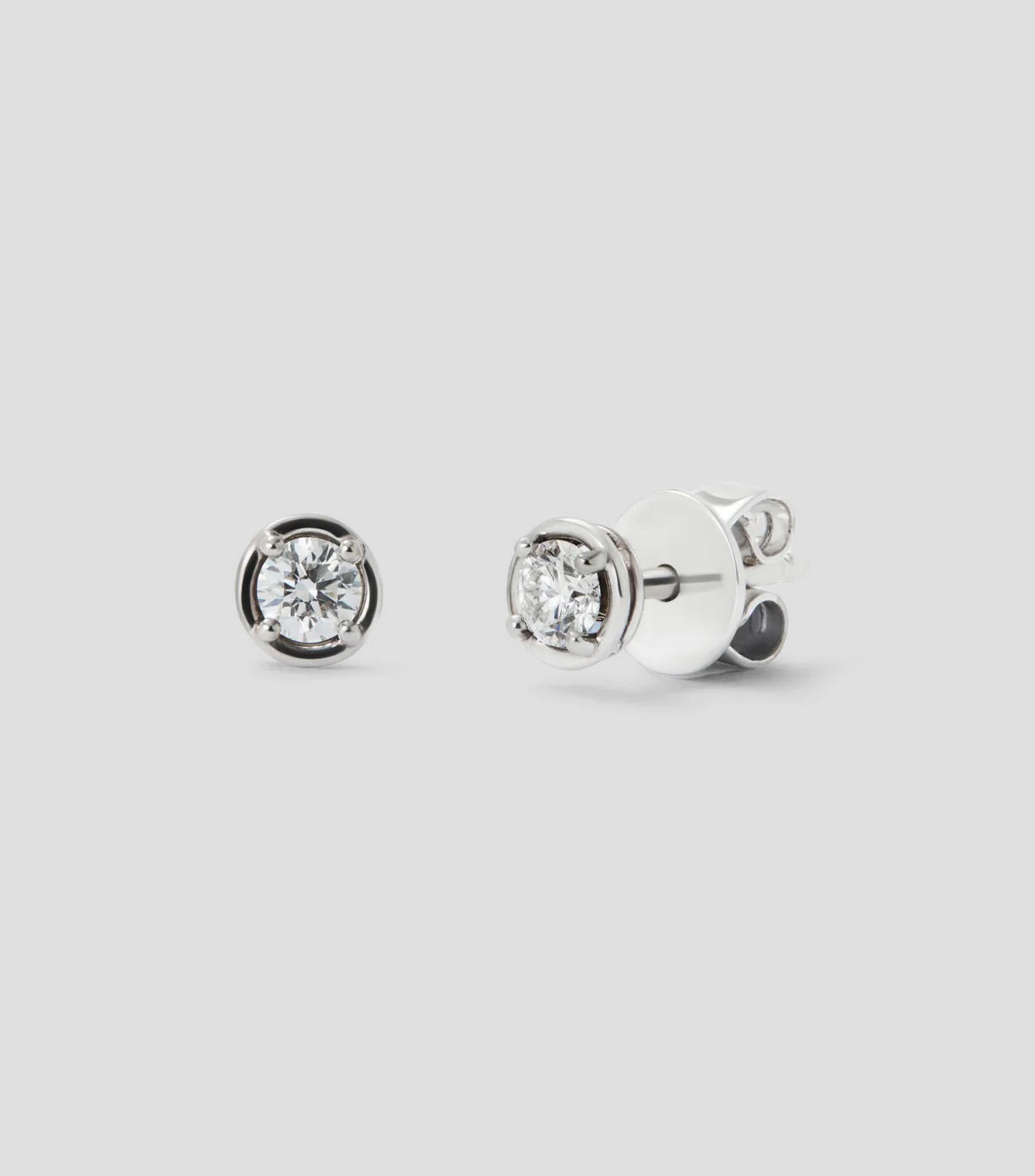 Aretes en Oro blanco 18 Kts Grace Mujer