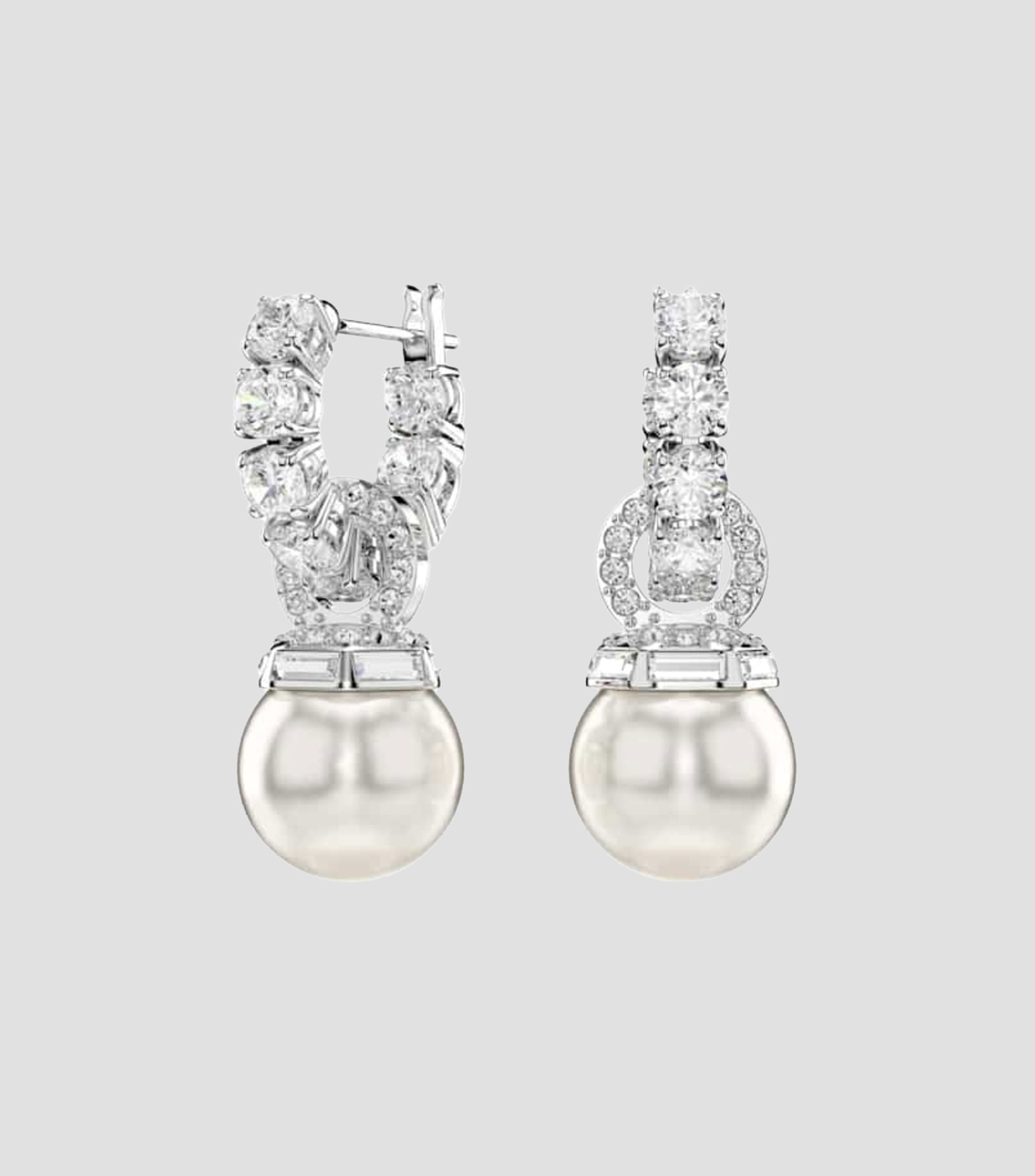 Aretes Matrix con Crystal Pearls Unisex