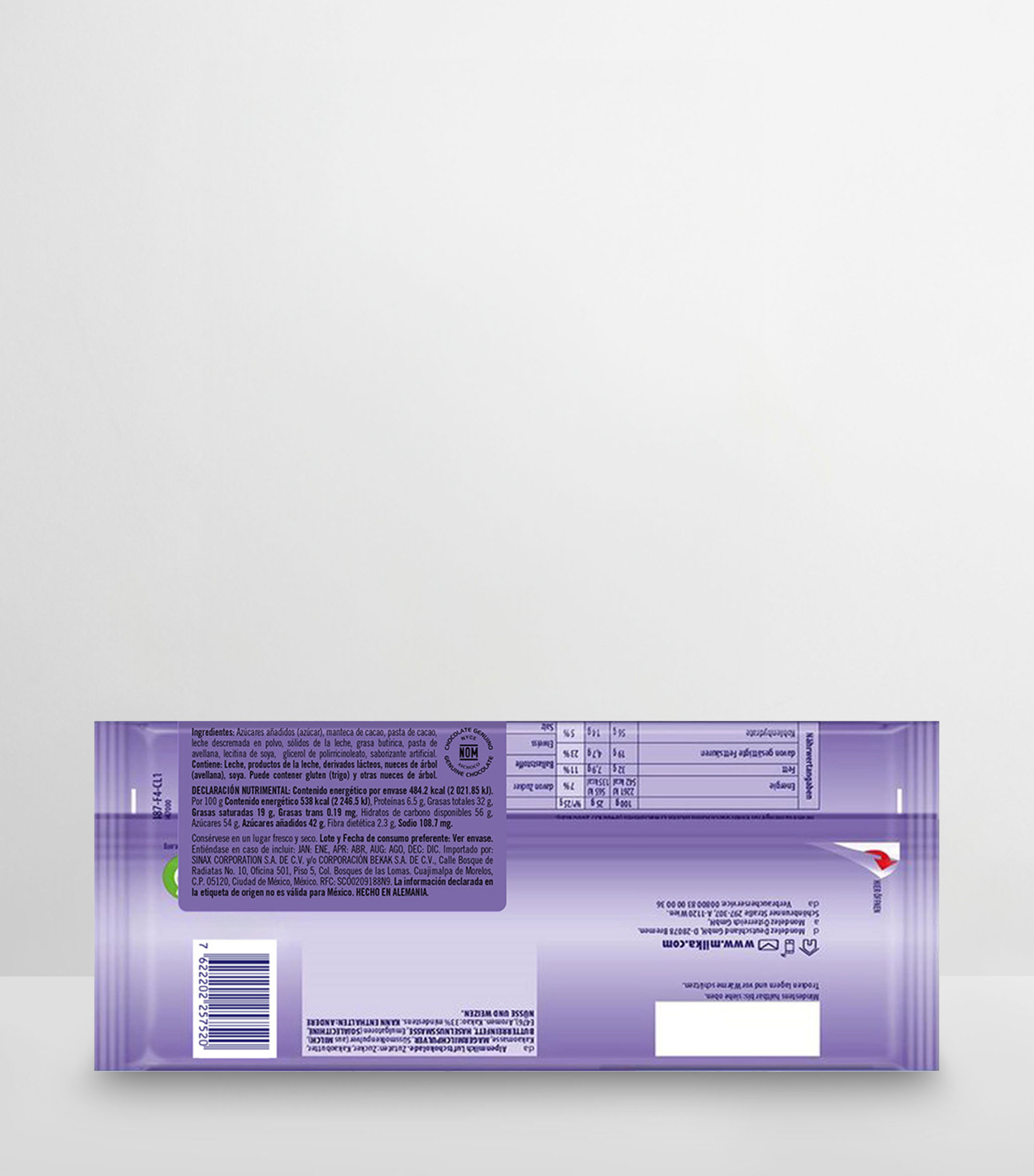 Chocolate con leche Luflée, 90 gr
