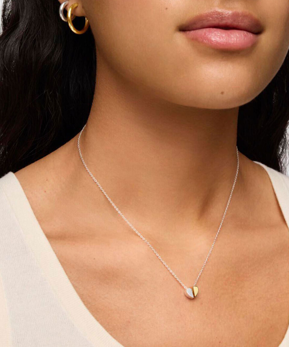 Collar corazón en Plata 1950 Mujer