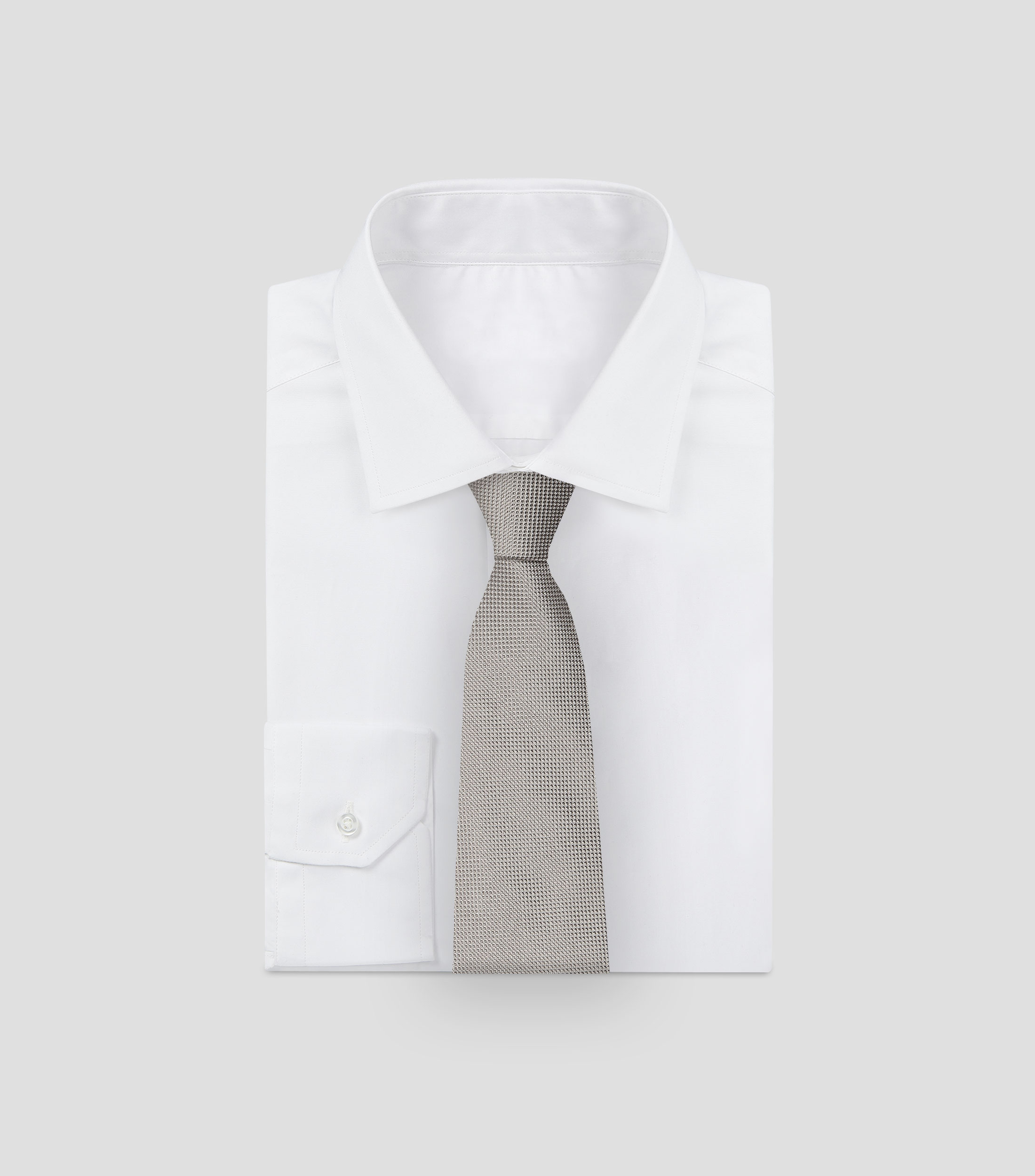 Corbata ancha de seda microdiseño