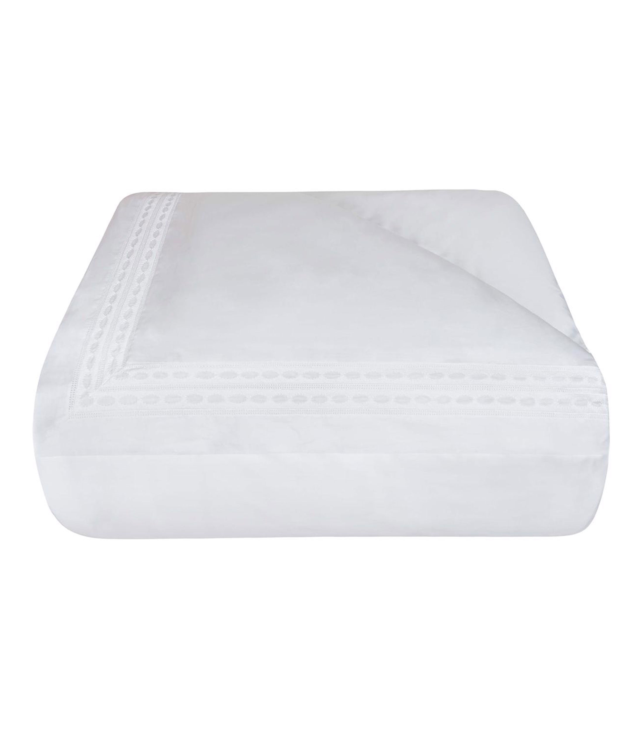 Funda para Duvet Matrimonial Queen Size en algodón Sylvia blanco